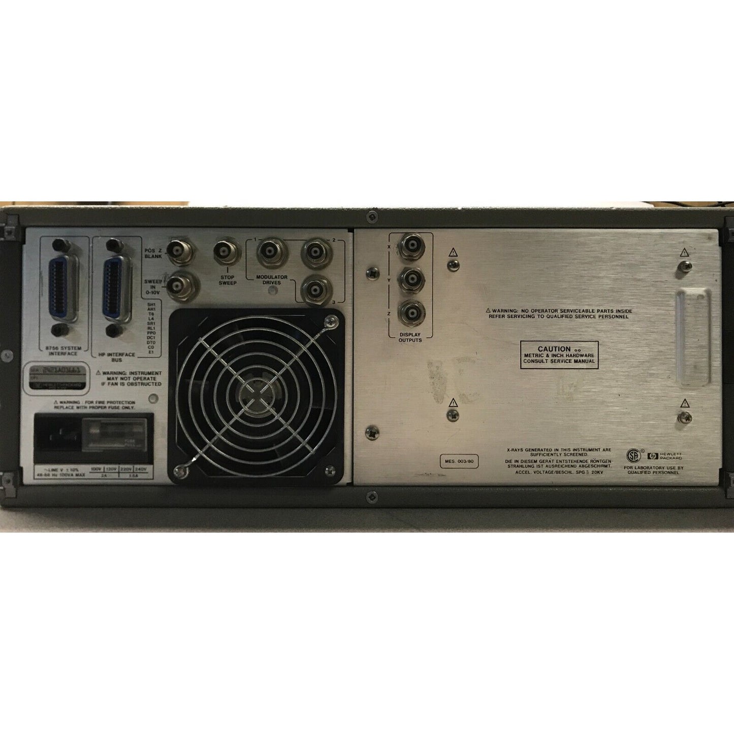 HP Agilent 8756A Scalar Network Analyzer Back