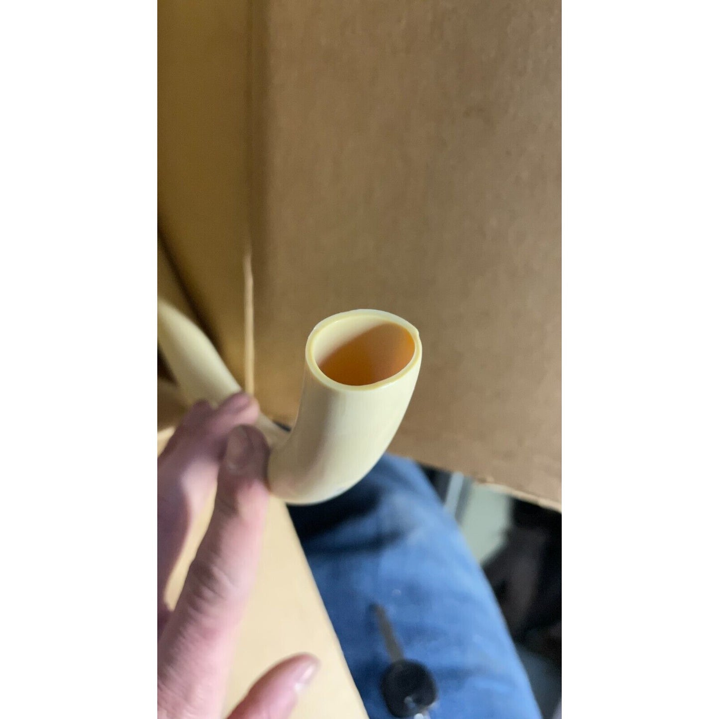 Tan 3/4 ID x 100ft Bulk Nylon Hose with no fittings side view of hose