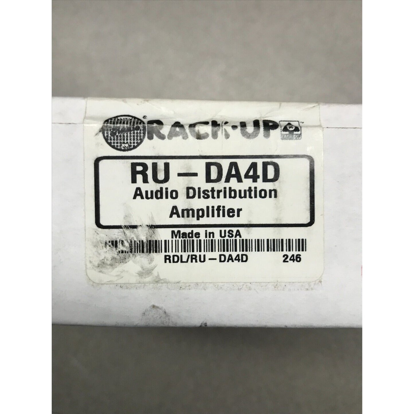 Rack-Up Audio Distribution Amplifier RU-DA4D label