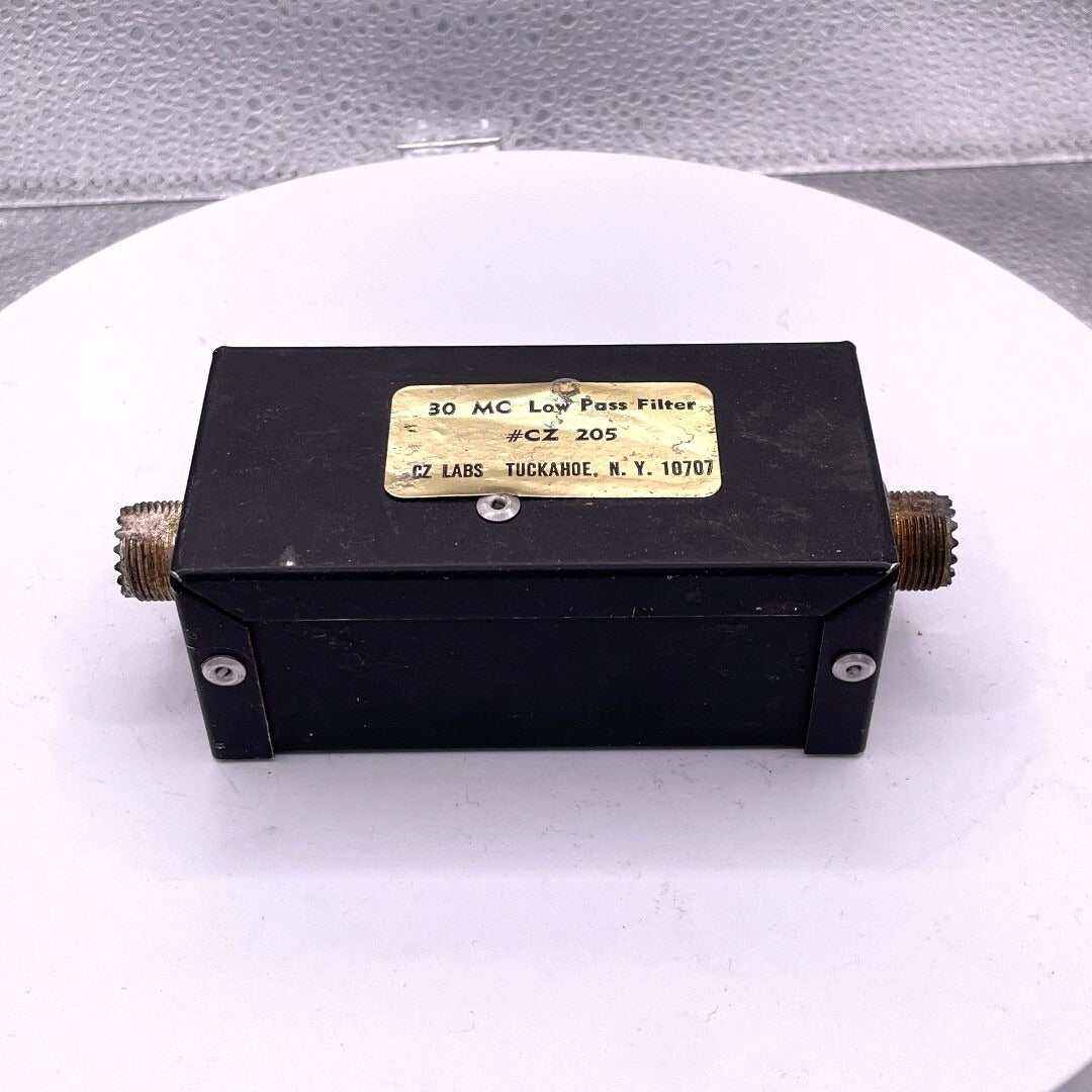 30 MC Low Pass Filter #CZ 205 top and front of filter with product label
