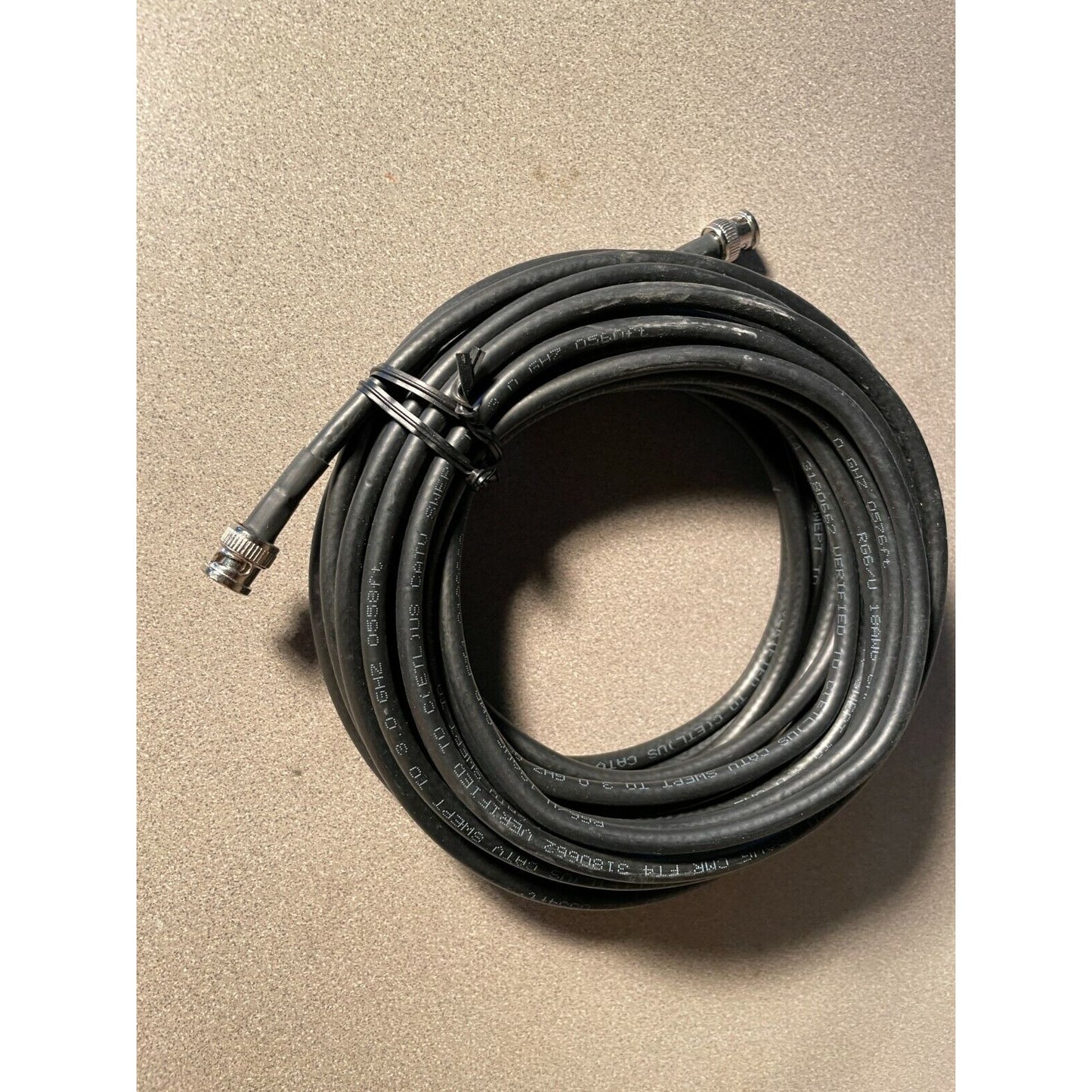 33FT BNC Coaxial Cable Cord
Twist On Male to Male,RG58,Black, 18AWG