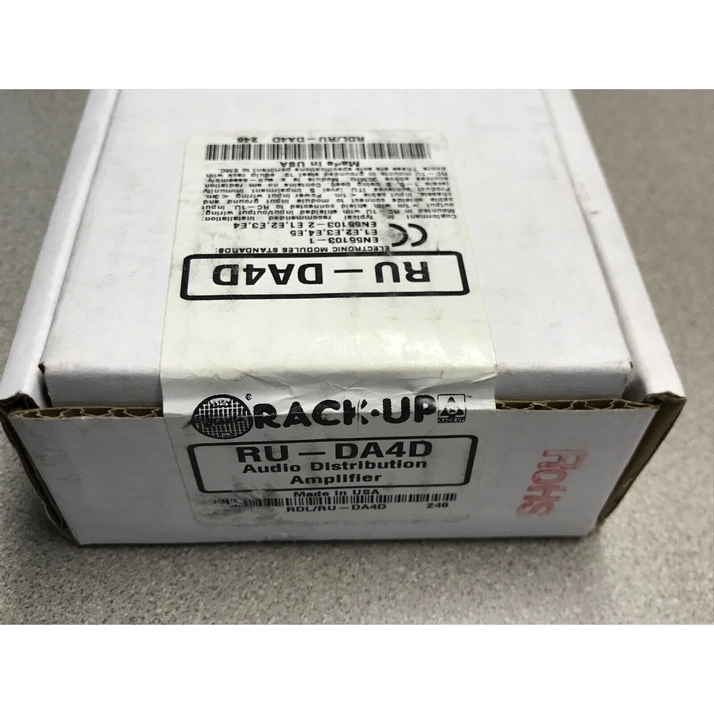 Rack-Up Audio Distribution Amplifier RU-DA4D label