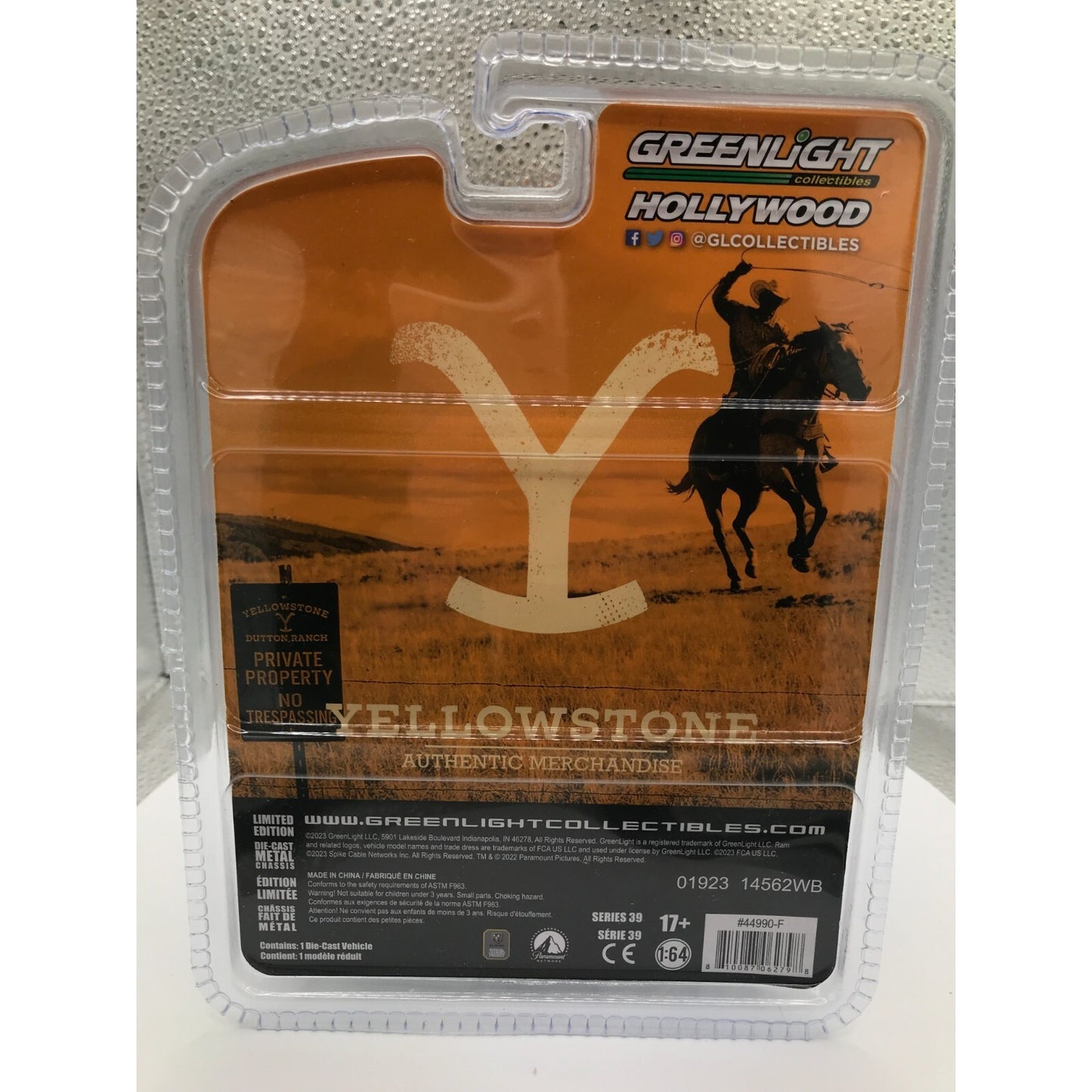 Greenlight "Yellowstone" Chase 2020 Ram 2500 back of package