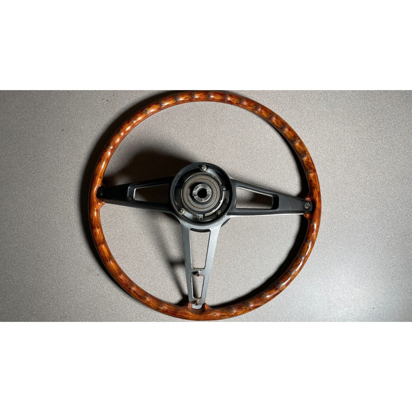 Mahogany Honda Steering Wheel 1975-1979 Civic back side view