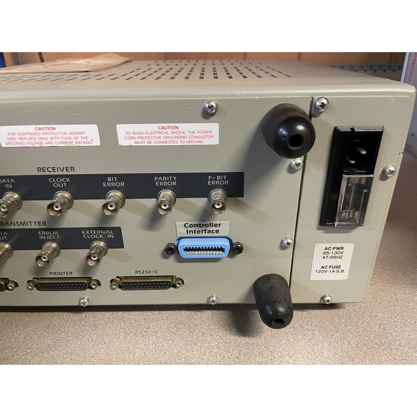 Tau-tron Model 5300 back panel connections right side