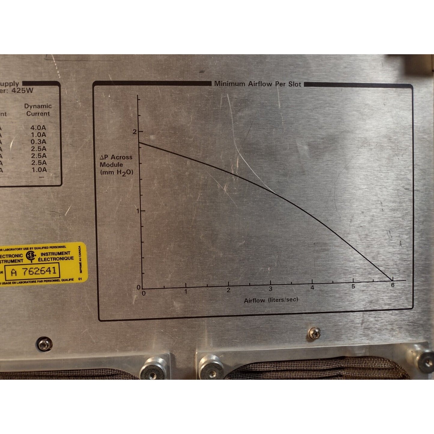 HP - Agilent - Keysight E1400B High Power VXI Mainframe, 7500, Series C back panel closeup