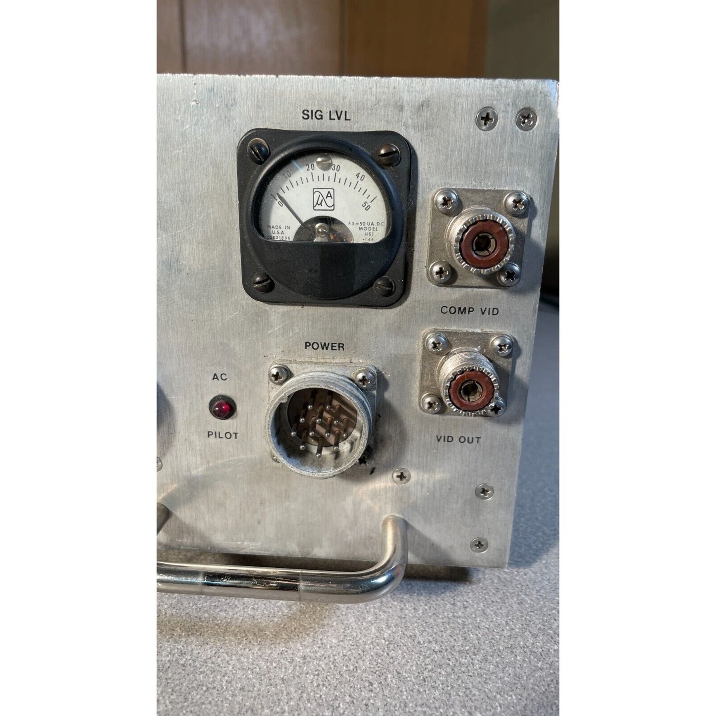 Microwave Associates Inc Freq 1318/5, 13012.5 MHz front panel connector view