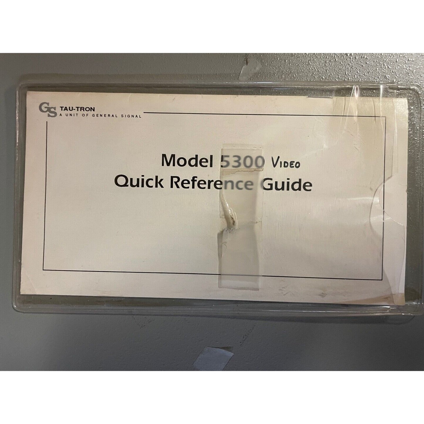 Tau-tron Model 5300 video quick reference guide