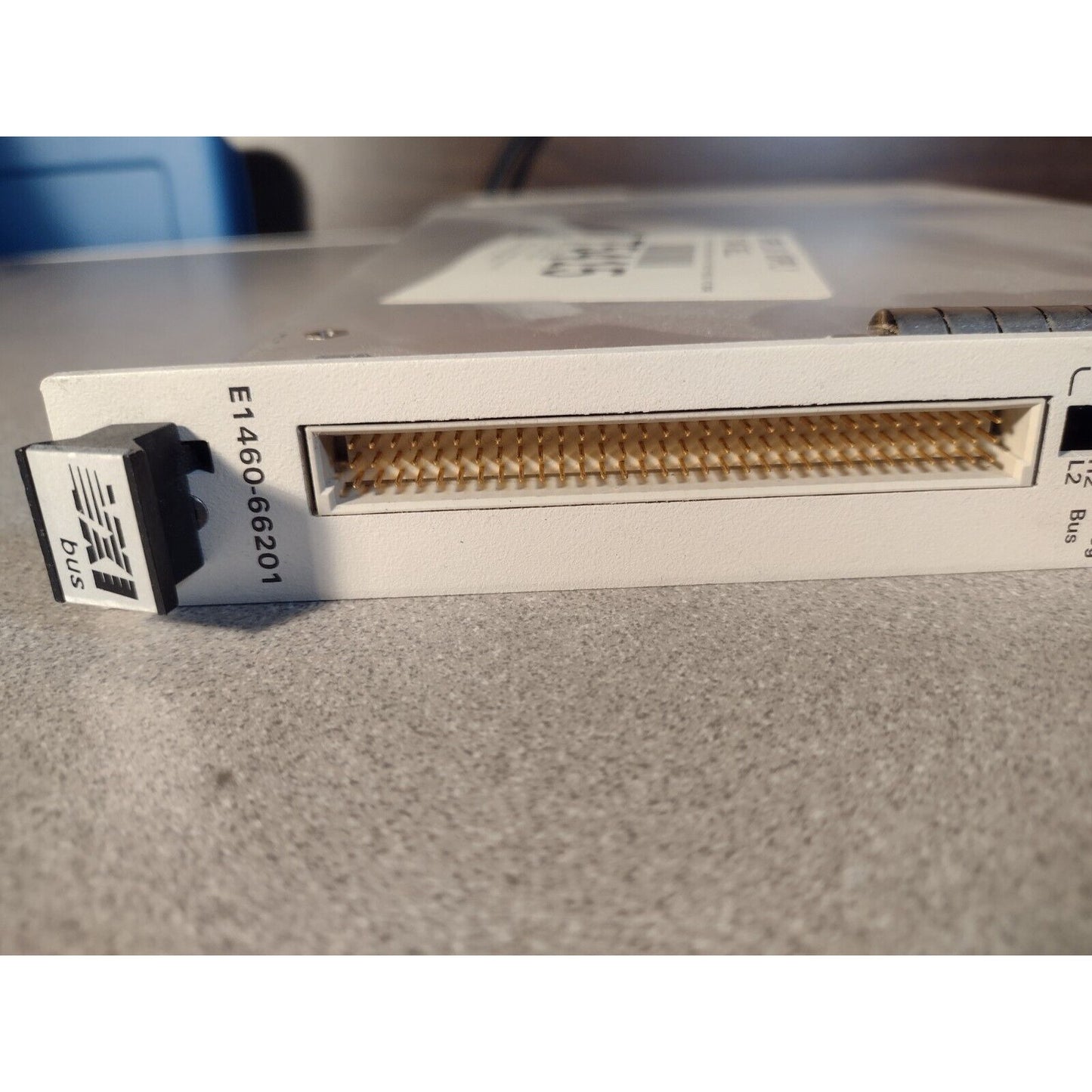 HP E1460-66201 64-Channel Relay Module front panel connection closeup