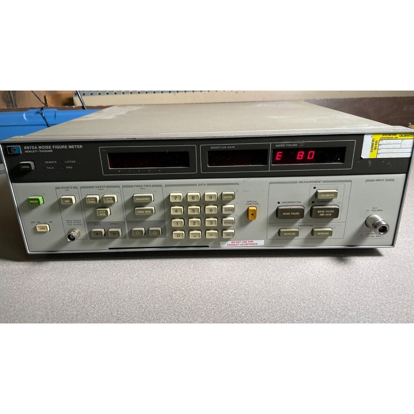 HP 8970A Noise Figure Meter front panel
