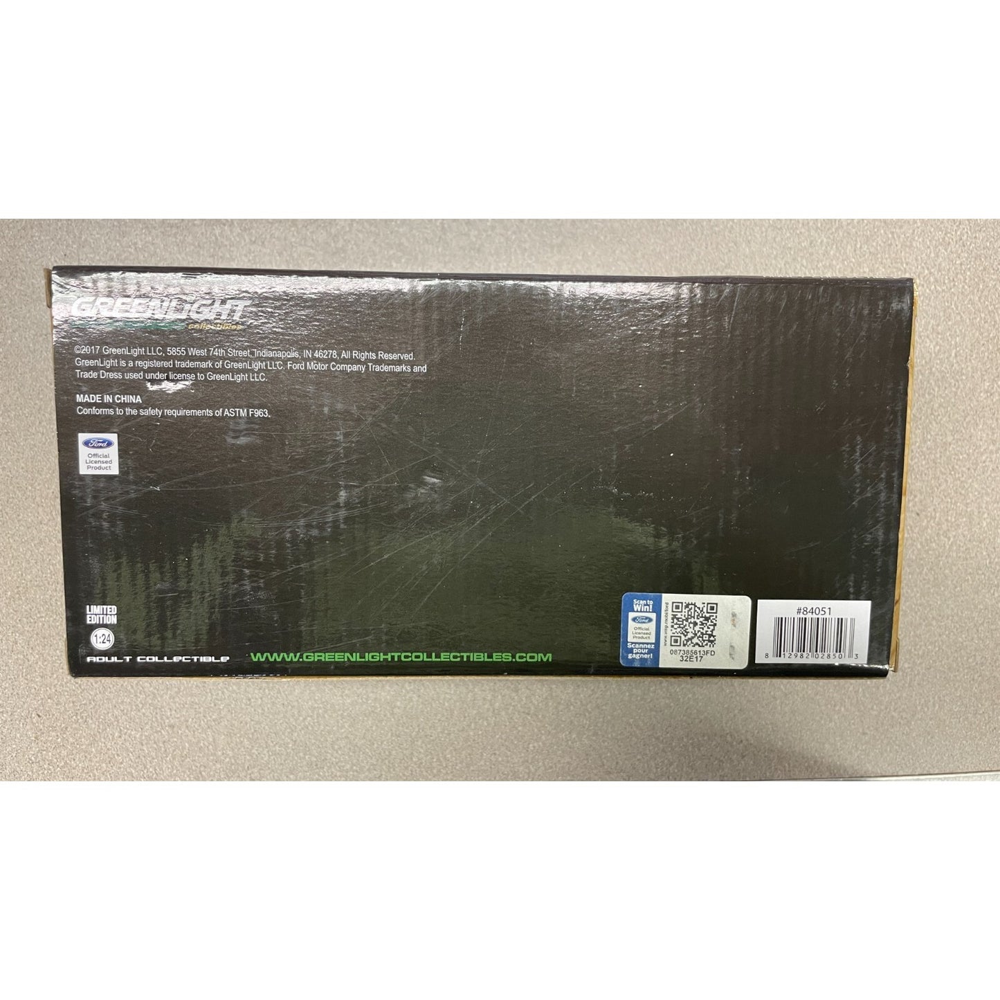 Greenlight HollyWood 1973 Ford Falcon XB, Last of the V8 Interceptors bottom of package