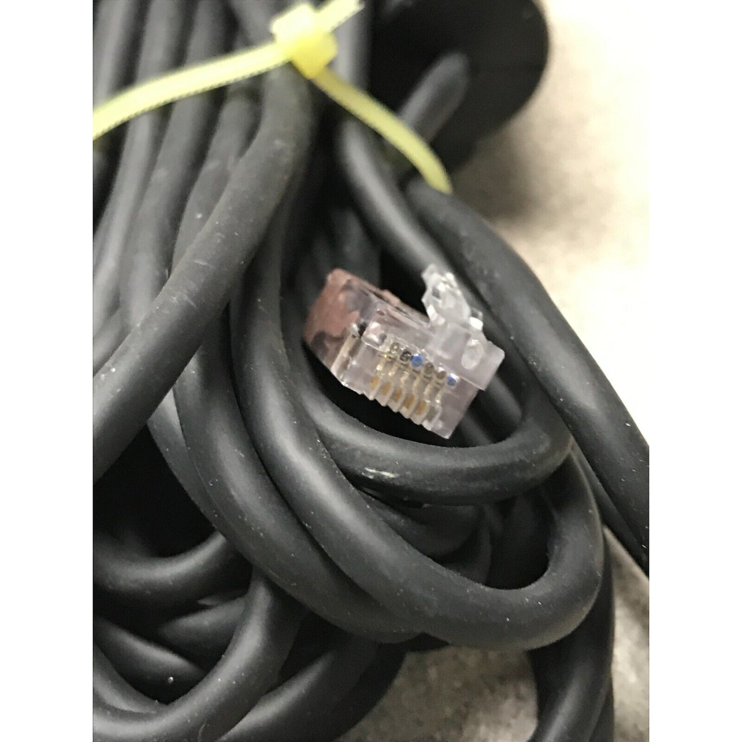 ~40ft RJ12 DEC to RJ12 DEC Modular male to male extension
connector closeup