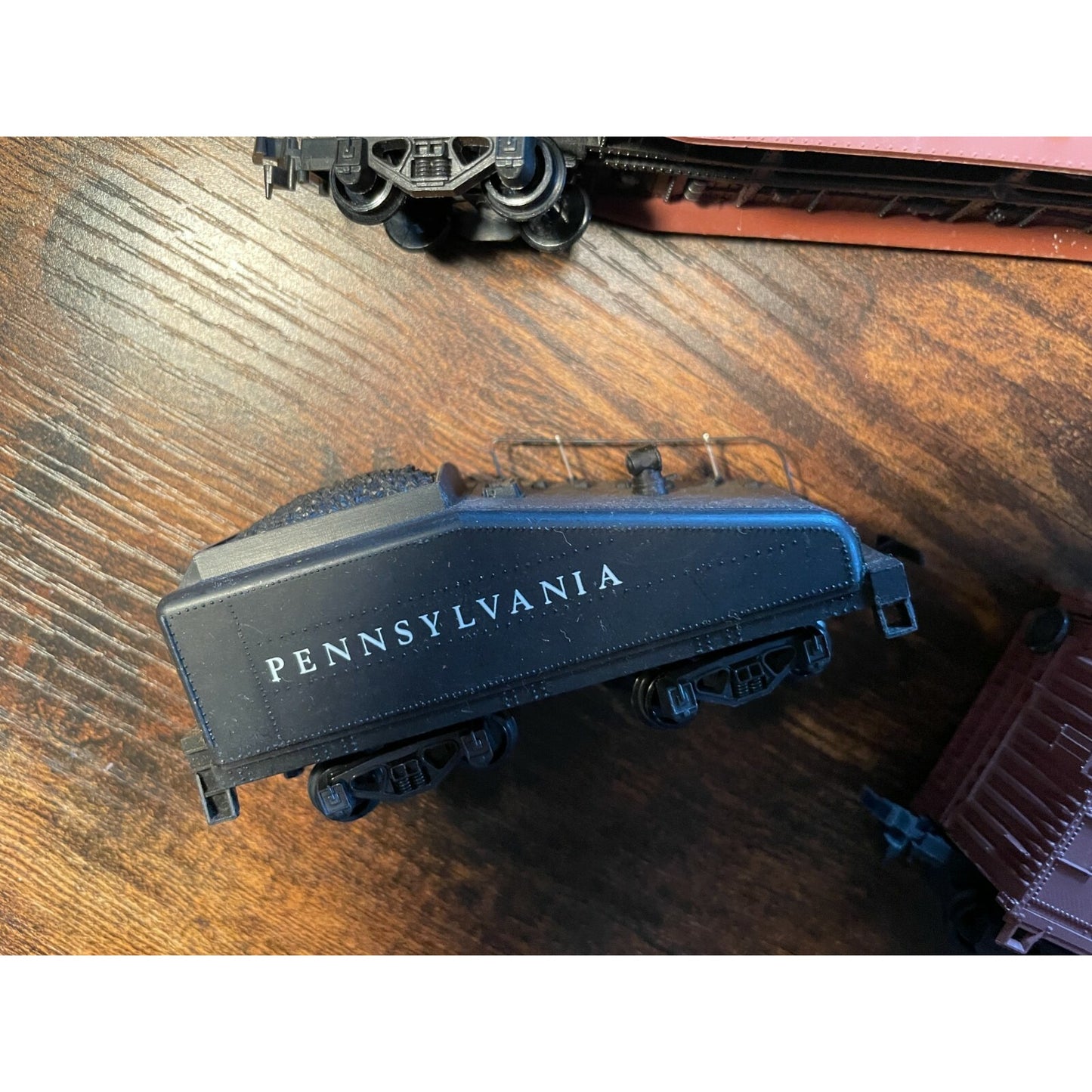 Vintage Train 1950's HO Scale Michigan Central Rail Road Train Lot side view of train closeup "Pennsylvania"