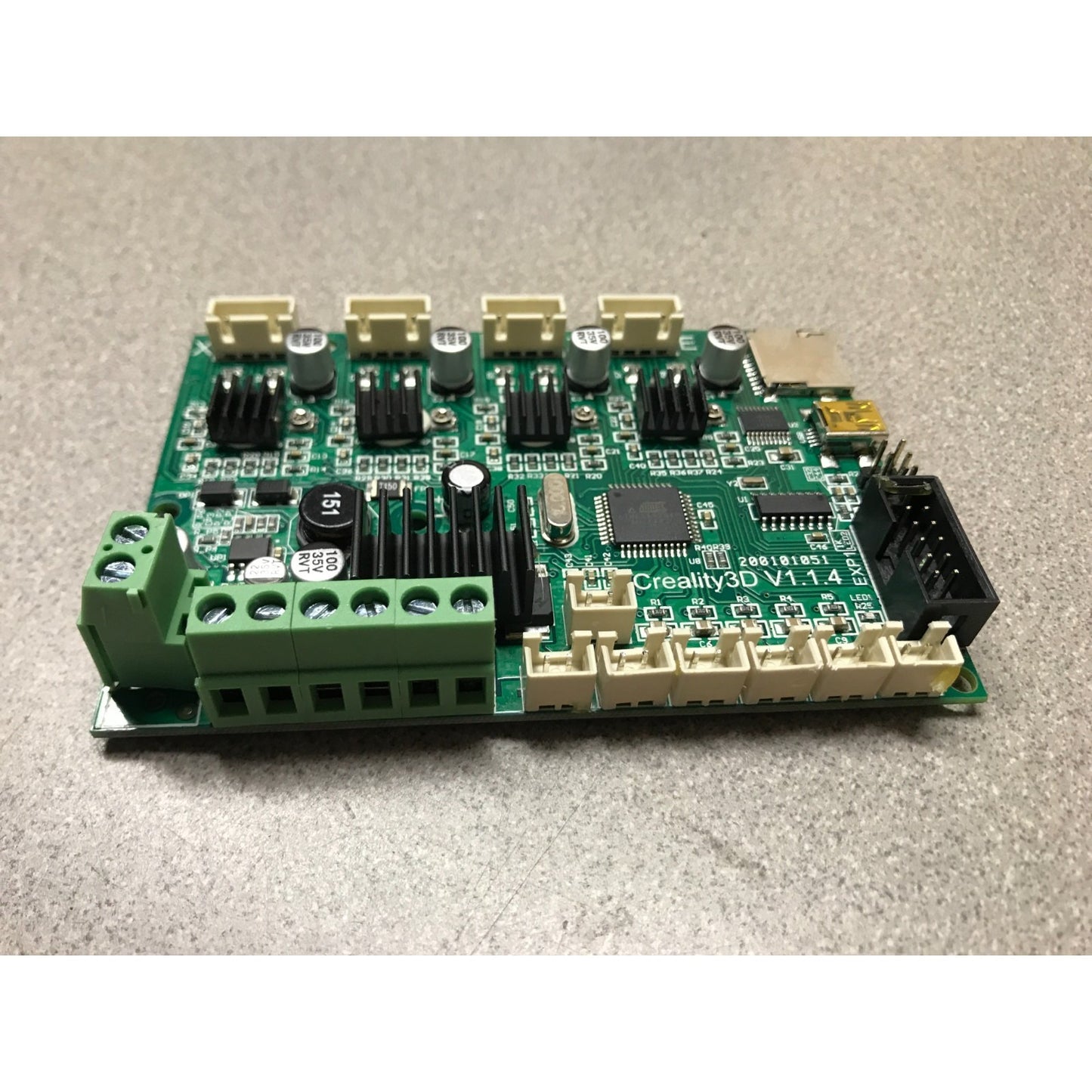 Creality Official Ender 3 V2 Neo Motherboard Original Mainboard V4.2.2 Replacement Control Board TMC2208 for Creality Ender 3V2 Neo 3D Printer front and side view of circuit board