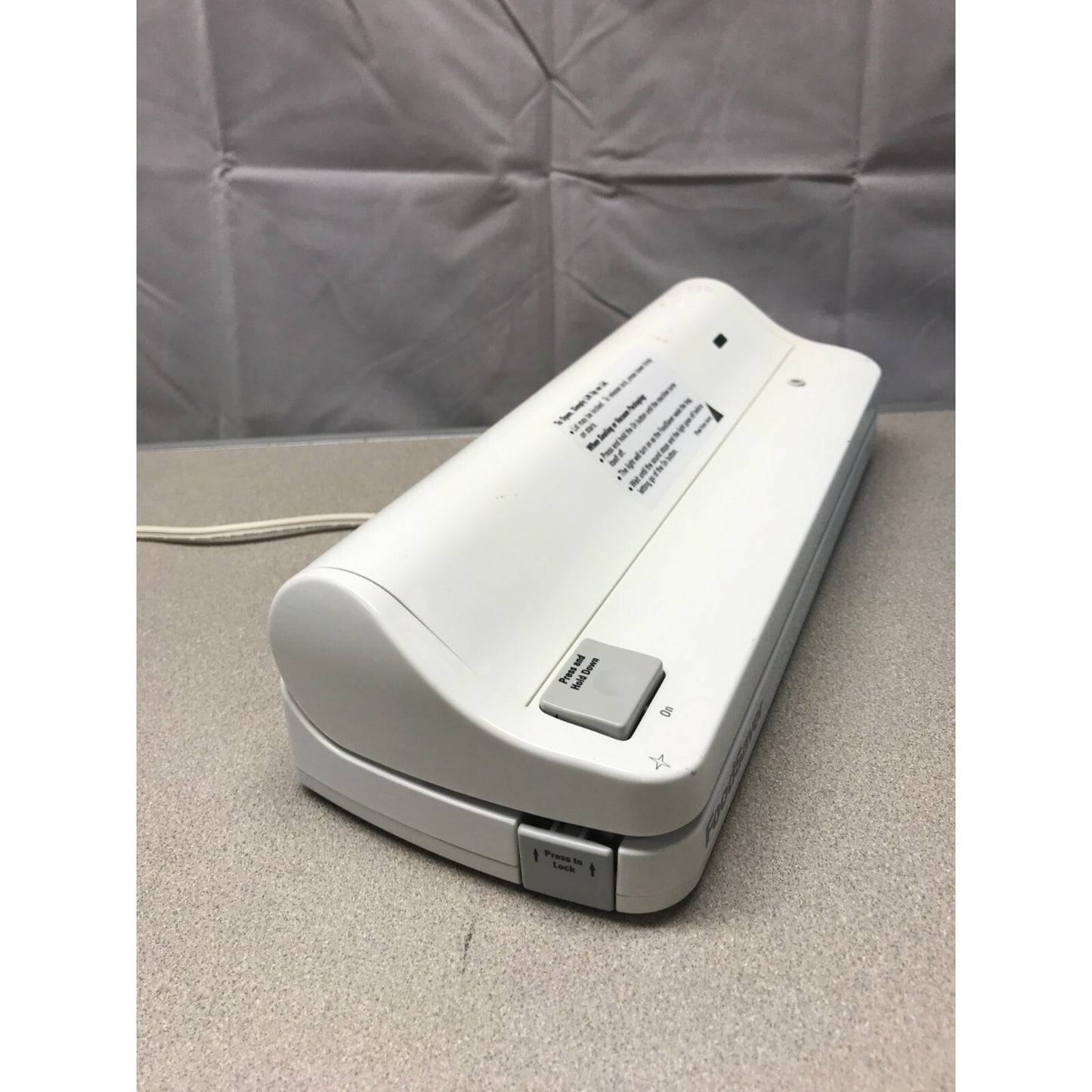 FoodSaver Vacuum Sealer Vac 550 top and side of unit
