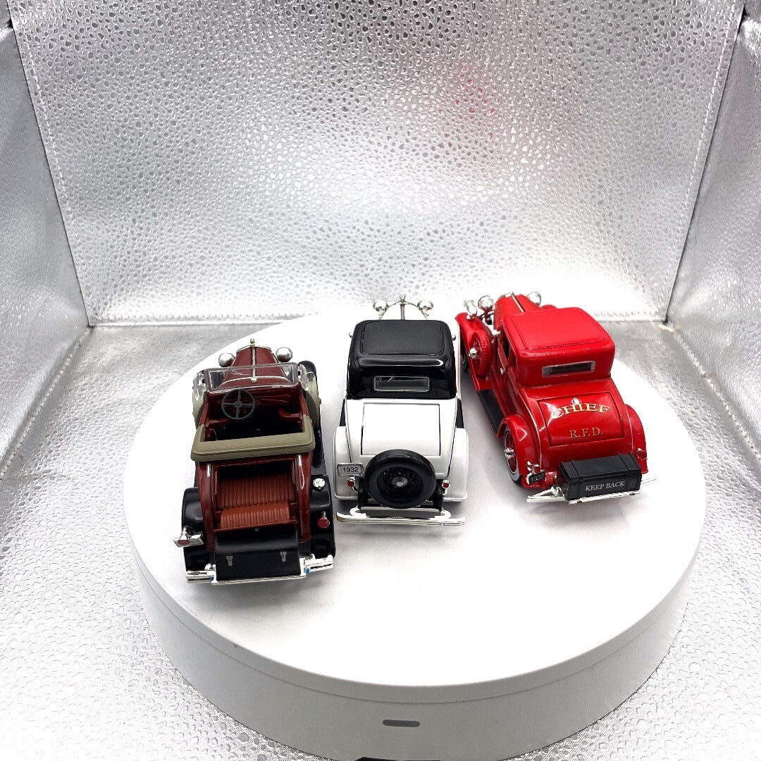 Ford Die Cast Lot of 3, Red Chief R.F.D, California Highway Patrol, 1931 Model A Brown rear view