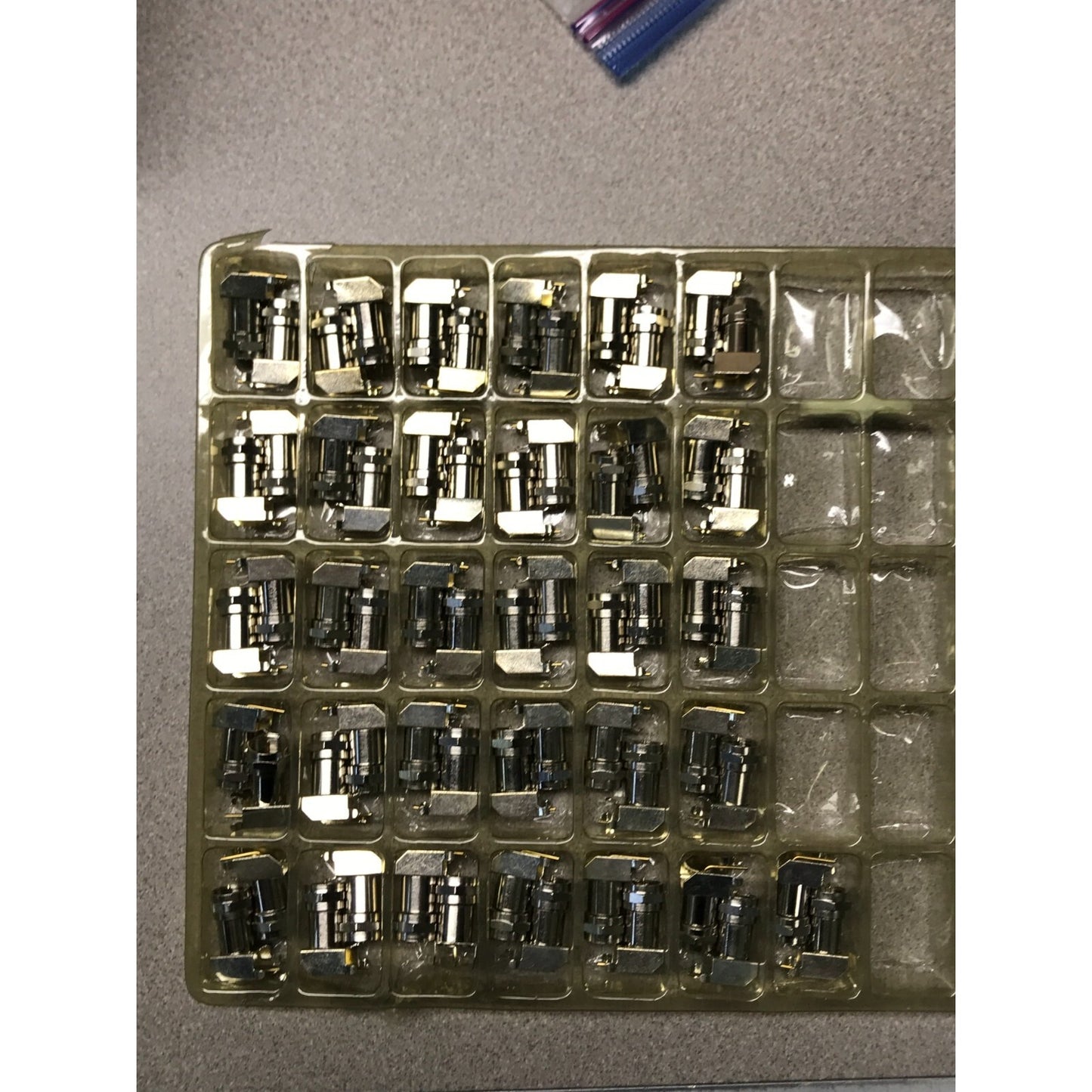 F-Type Male Panel Mount right angle CTP-128-F040 connectors in packaging