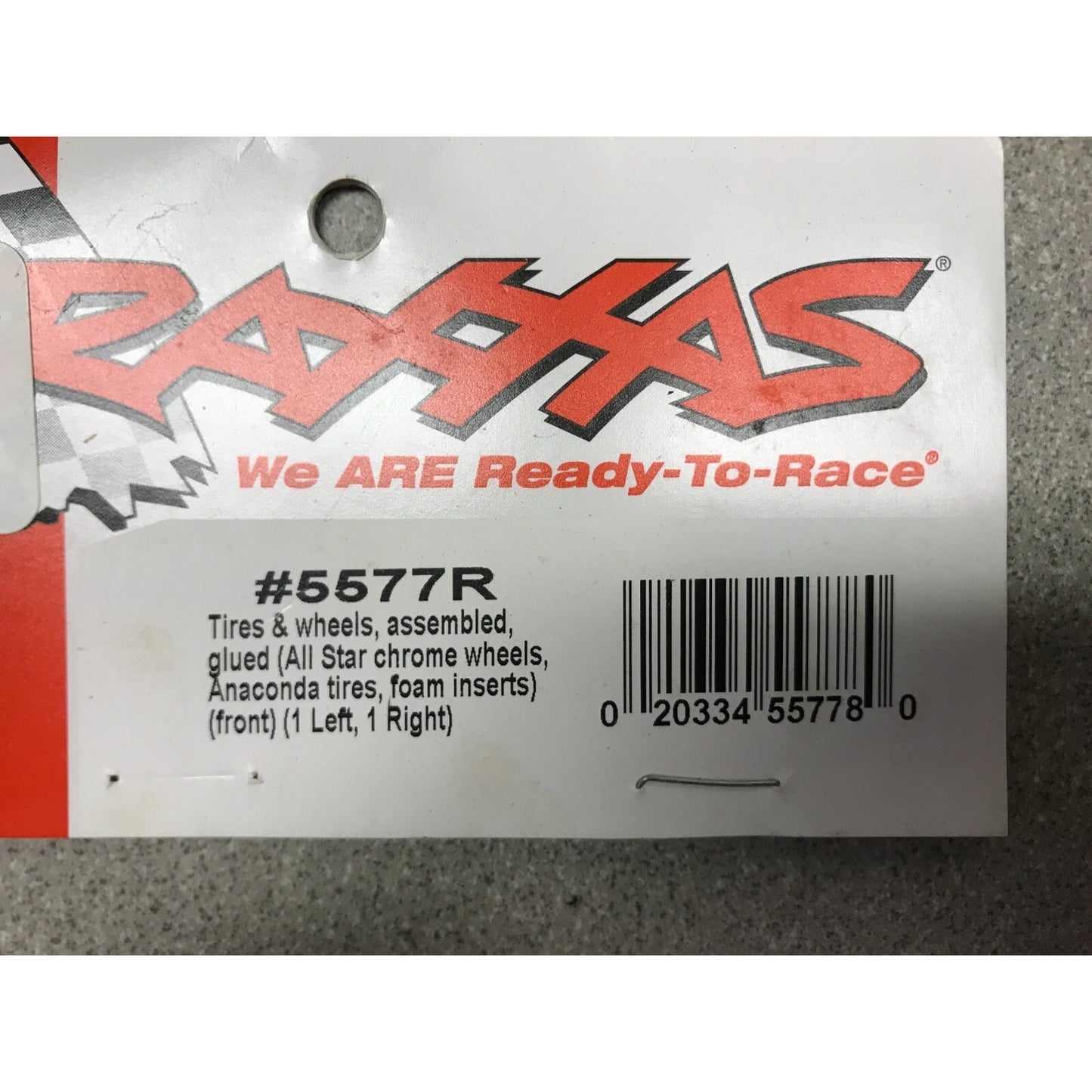 RC Car Traxxas 5577R 4 tires - chrome wheels with foam inserts 2.2 x 2.21 package detail