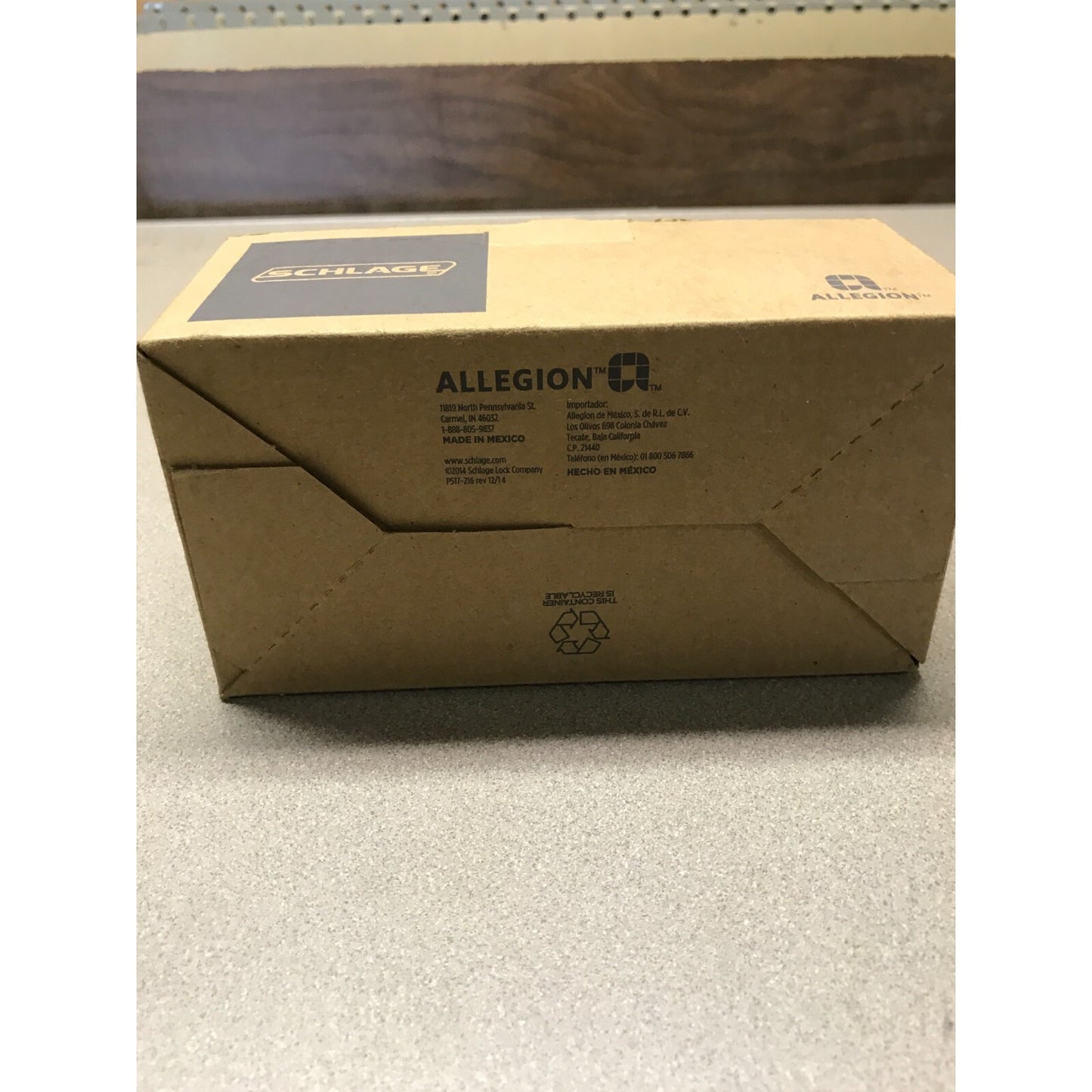 Schlage Inside Handle Set Black, F59 MER622 RH bottom of box