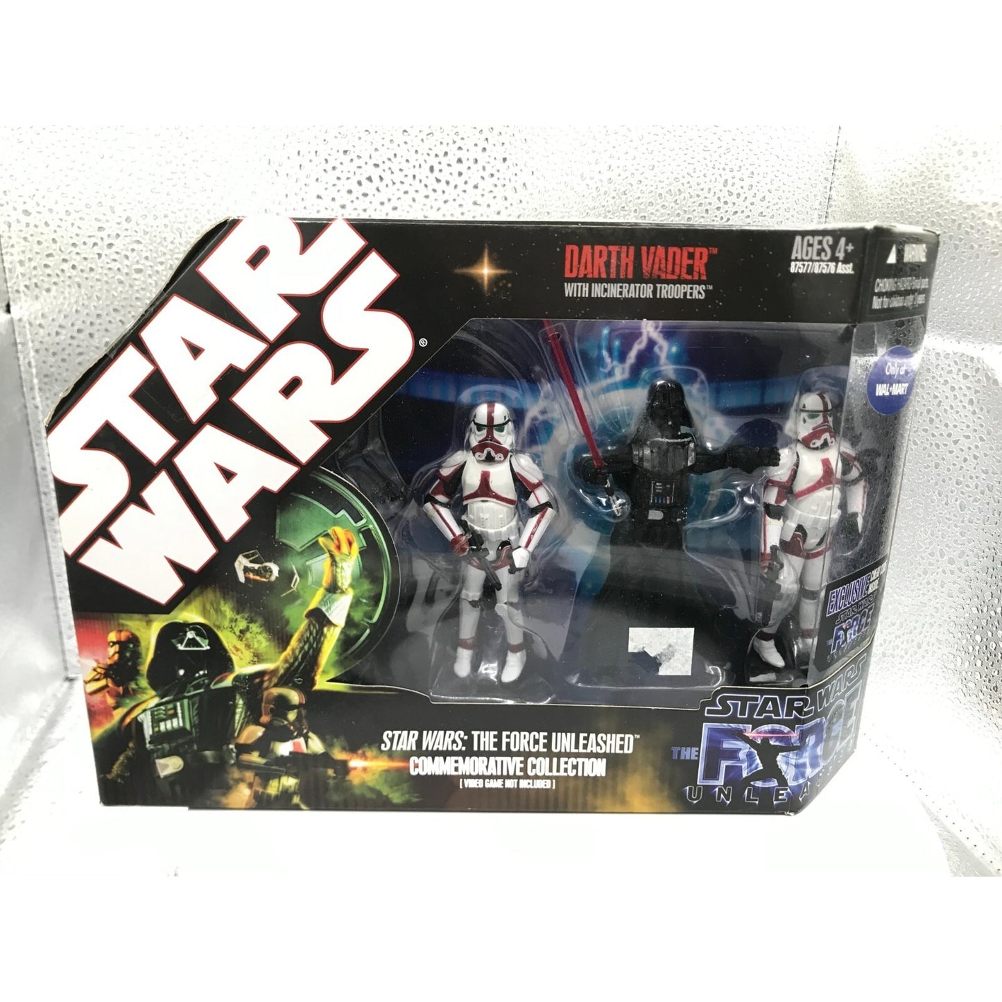 Hasbro Star Wars Darth Vader with Incinerator Troopers Action Figures front of package displaying figures