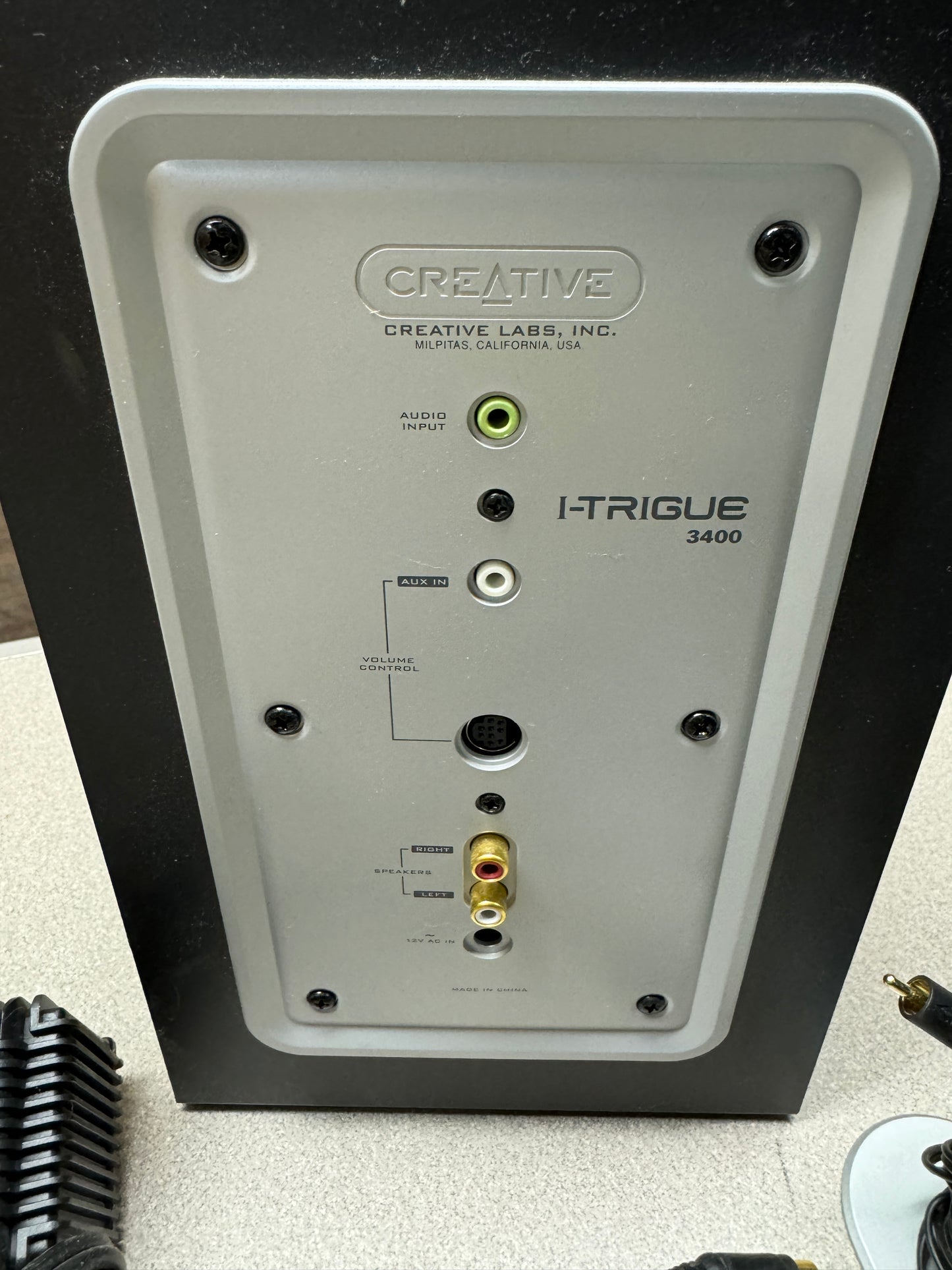 Creative Labs I-Trigue 3400 Computer 2.1 Speaker system MF0235 Connections