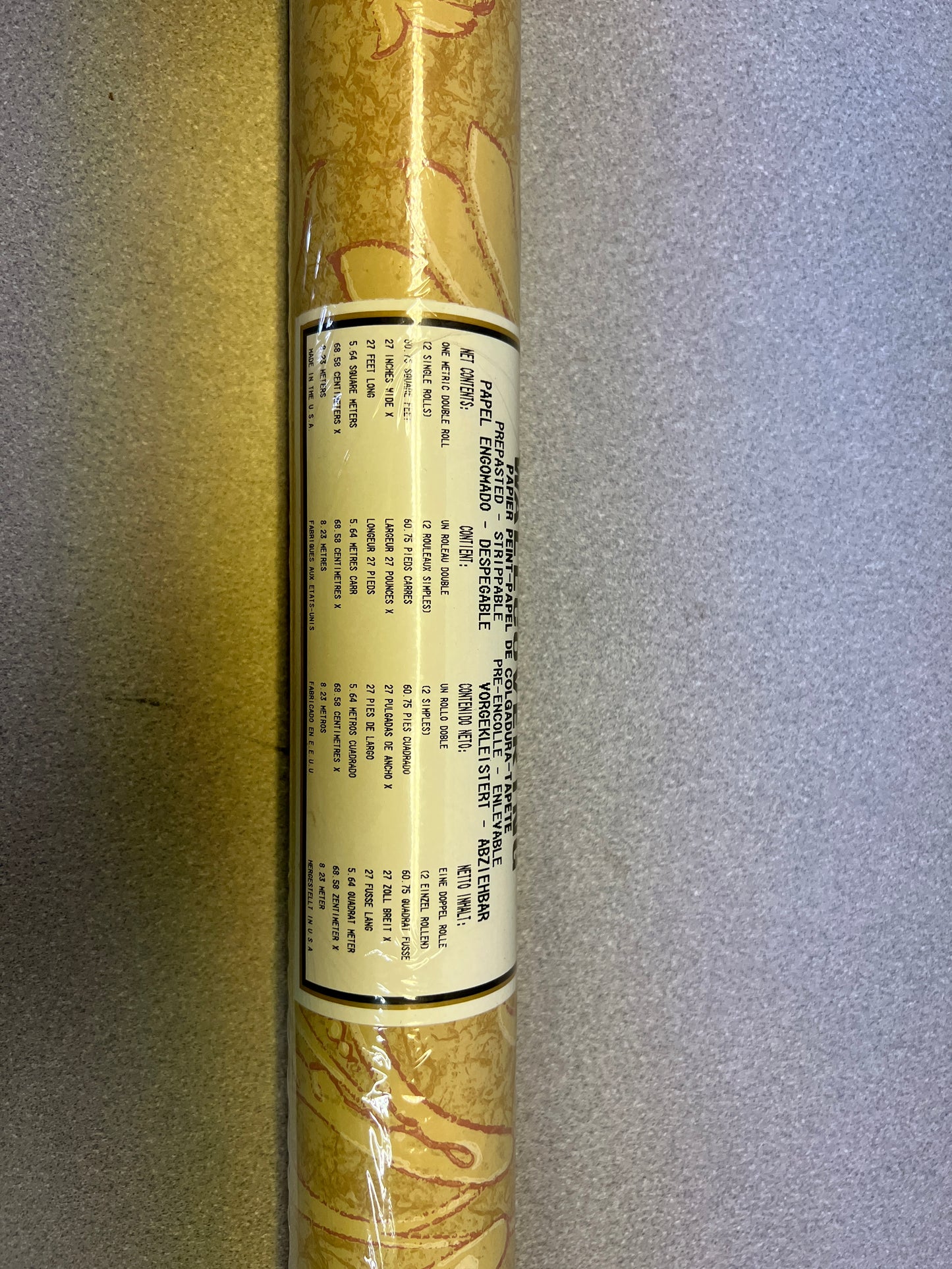 Eisenhart Wall Covering Paper (covers 60.75ft. (Lot of 2) (Beige background) label