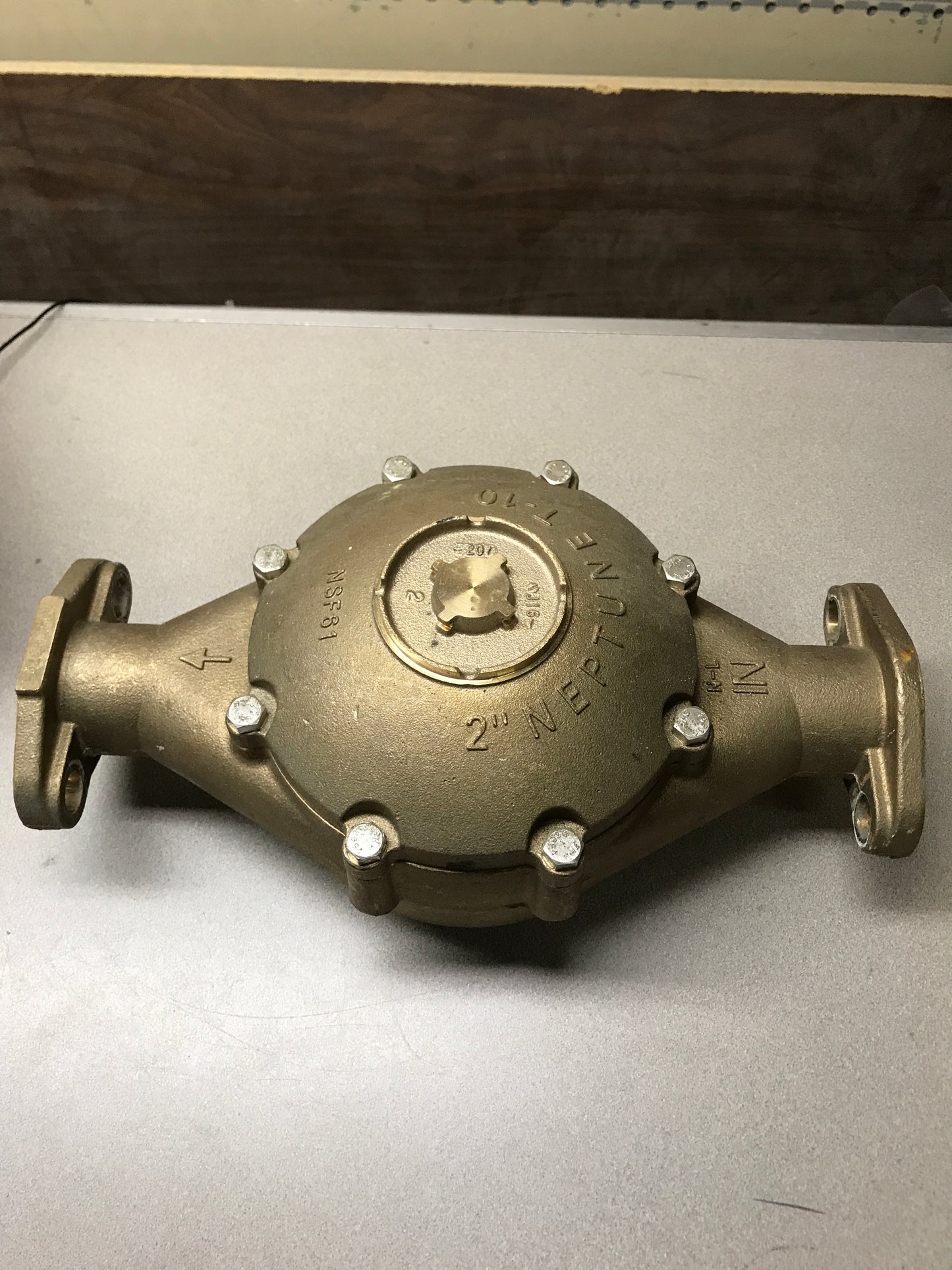 Neptune 2" T-10 Water Meter Low Profile top/side view