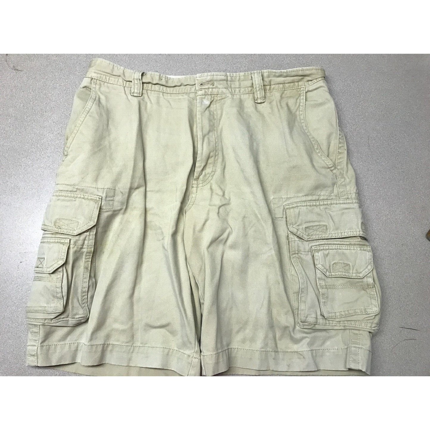 Izod Beige Cargo Shorts - Size 34 front view
