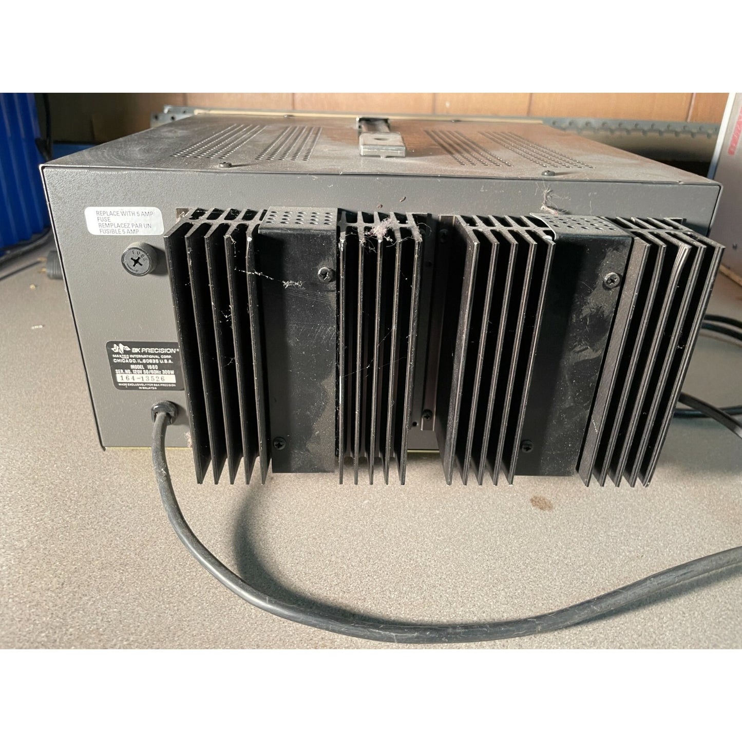 BK PRECISION TRIPLE OUTPUT DC POWER SUPPLY 1660 back view