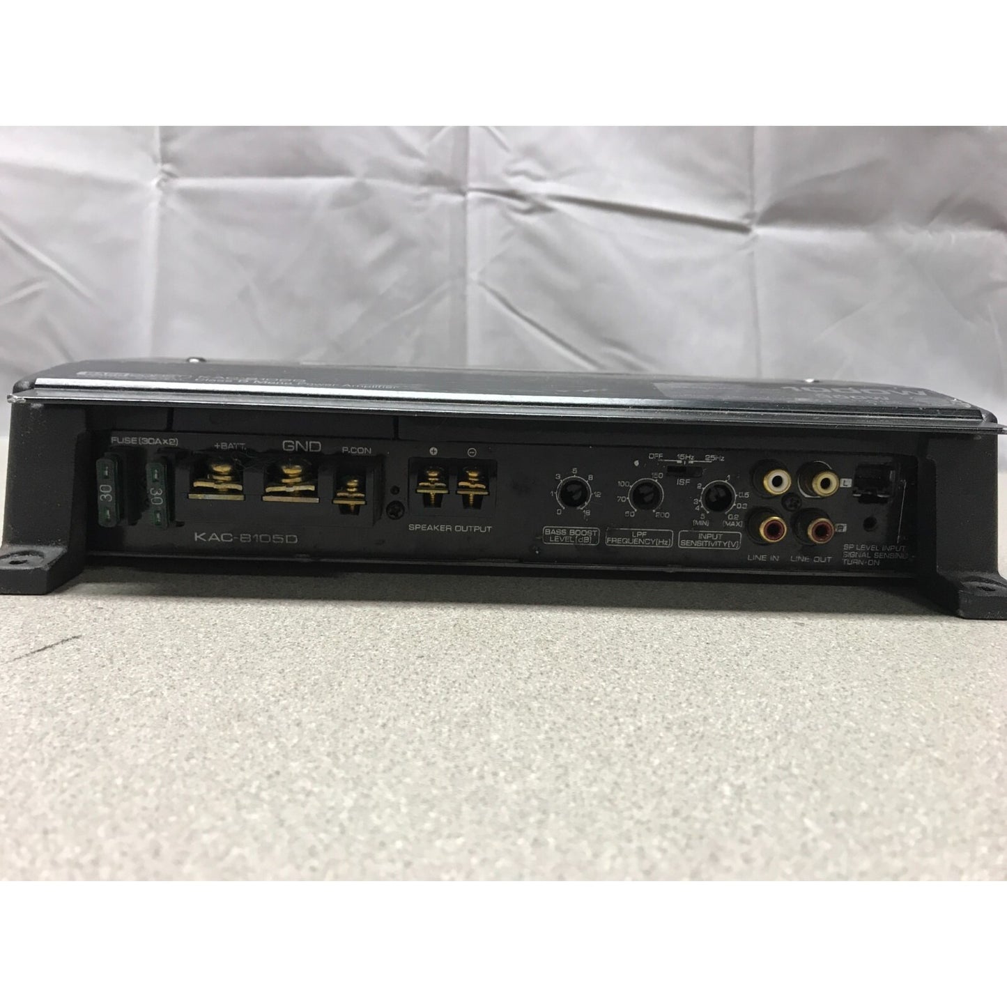 Kenwood KAC-8105D 300W-1000W Class D Mono Power Amplifier complete front view