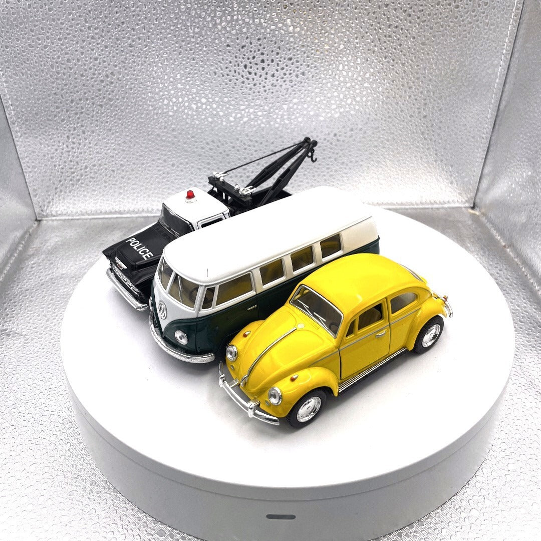 Kinsmart Wind Up Car Lot of 3, Chevrolet and Volkswagen Lot, Scale: 1/32 front/driver's side view