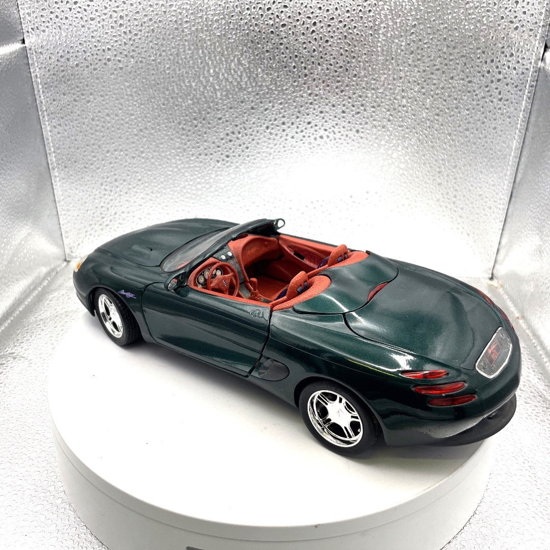 Maisto Mustang Mach III Green Die Cast, Scale: 1/18 drivers side/back end view