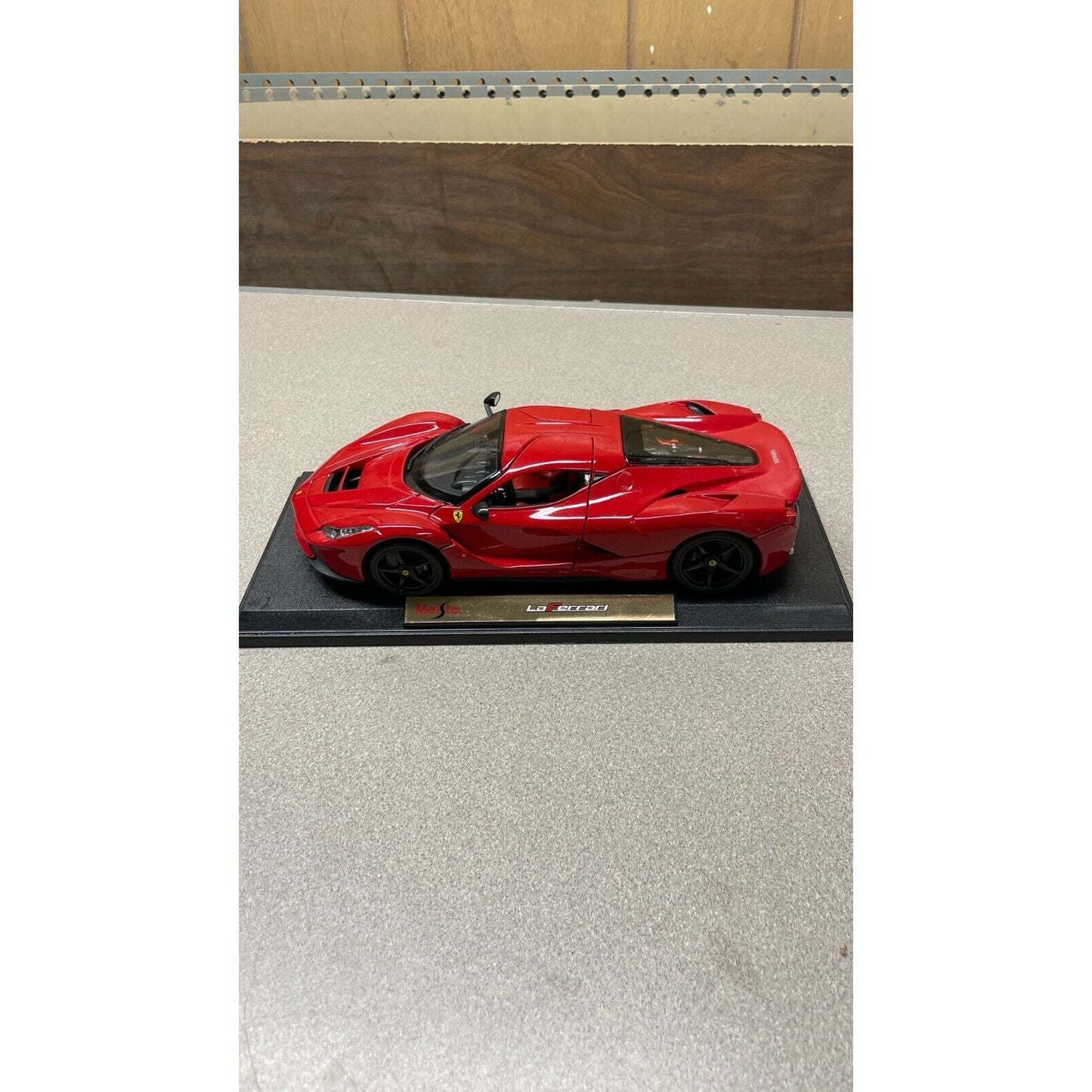 Maisto LaFerrari Red Die Cast, Scale: 1/18 driver's side view