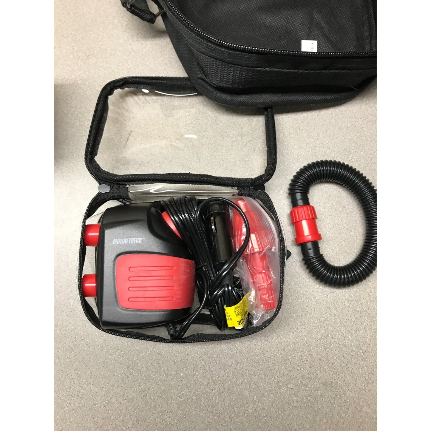 Motor Trend Brand Car Tire Inflator and Flashlight in case