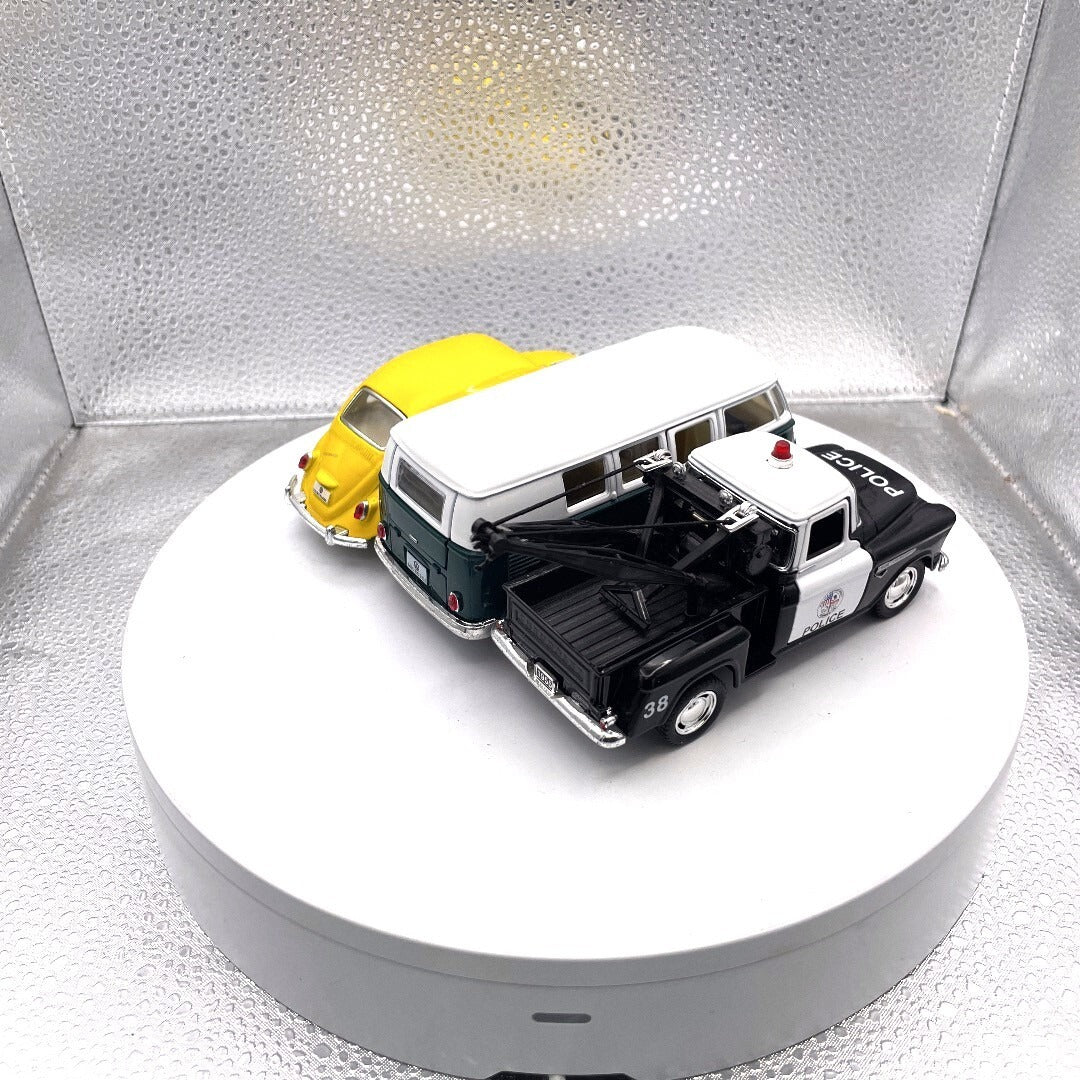Kinsmart Wind Up Car Lot of 3, Chevrolet and Volkswagen Lot, Scale: 1/32 rear/passenger side view