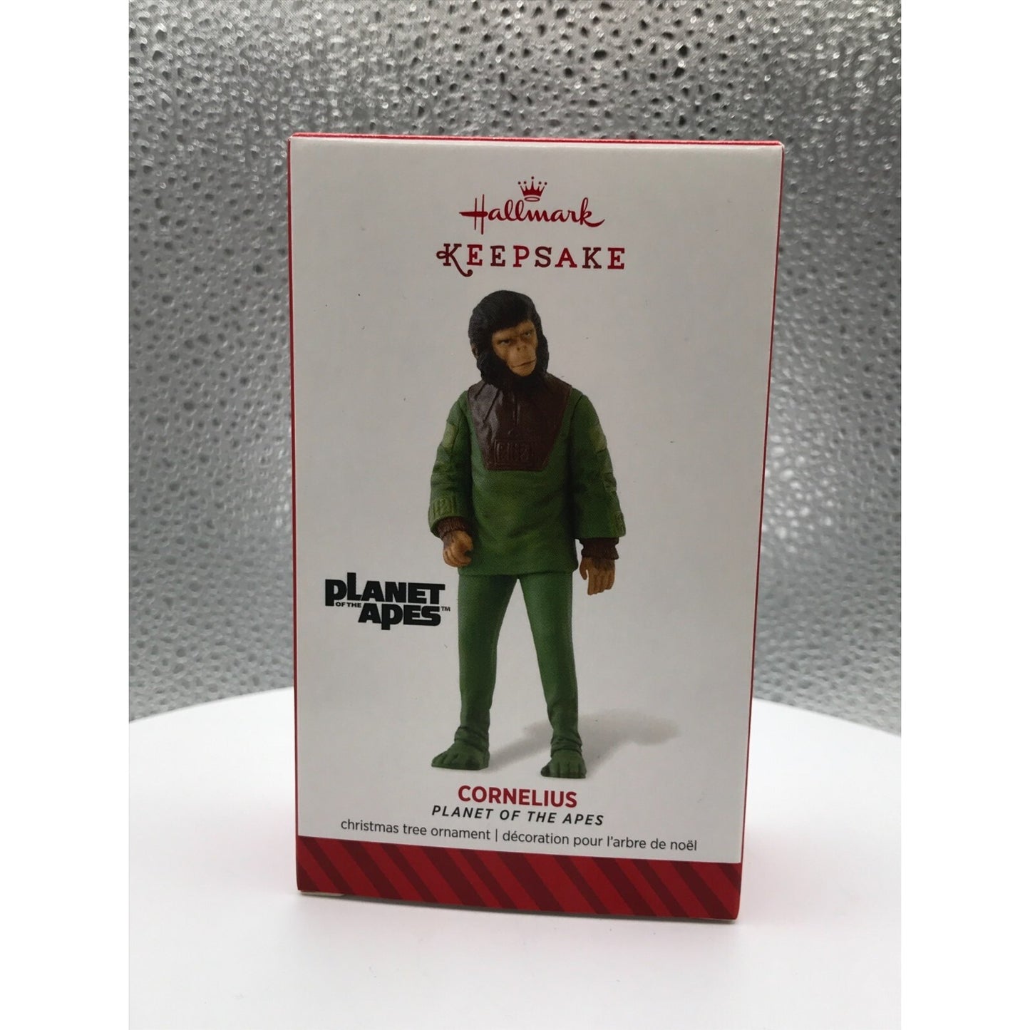 Planet of the Apes "Cornelius" Hallmark Keepsake Christmas Ornament 2014 front of box