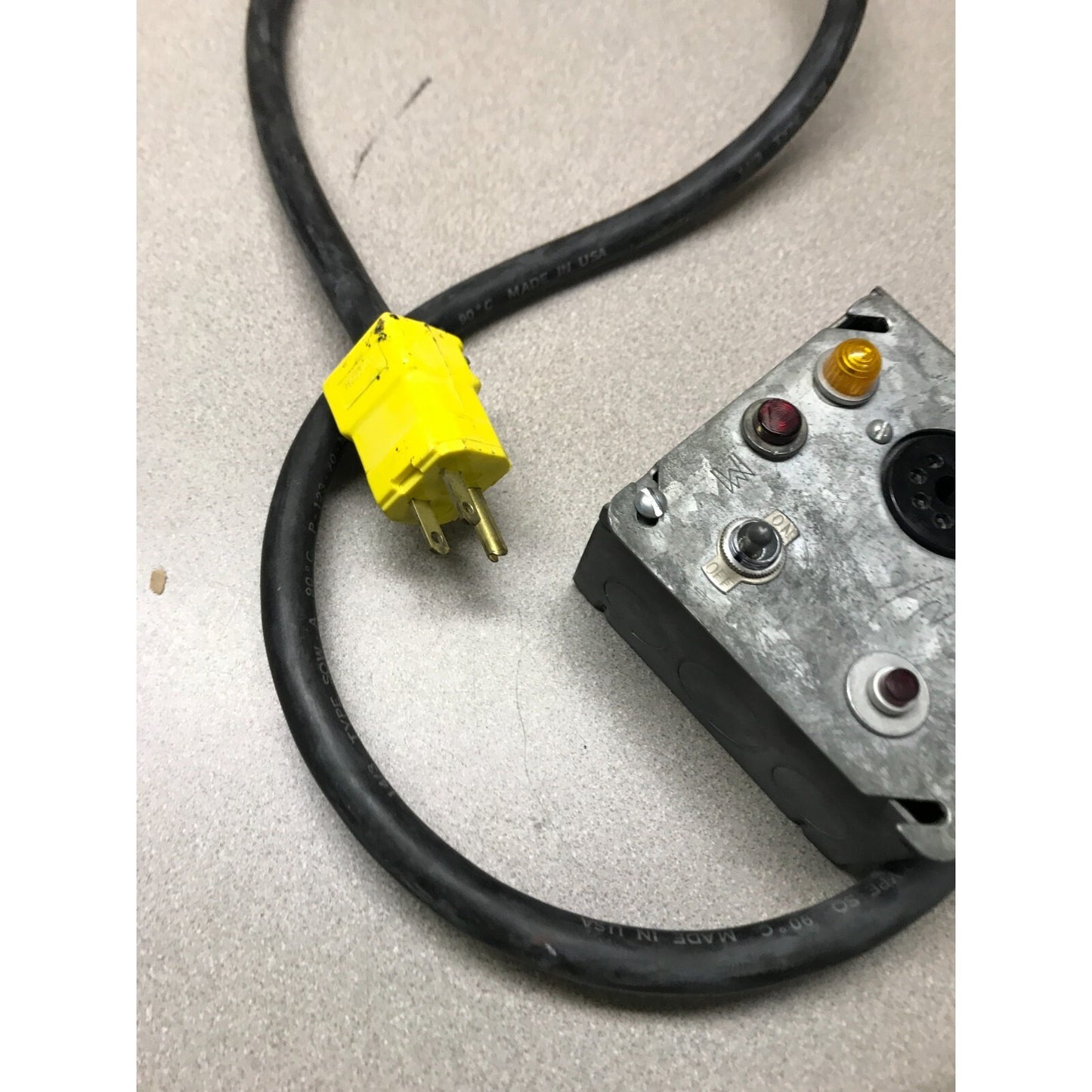 Small Electronic Tube Tester plug closeup