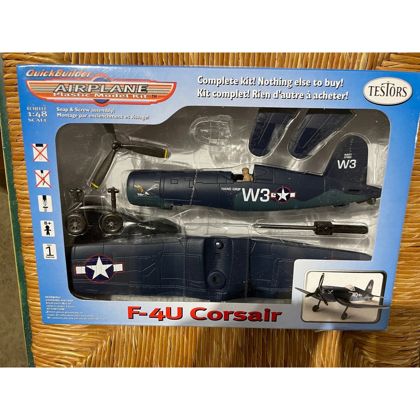 Quickbuilder F-4U Corsair Model Airplane Kit front of package
