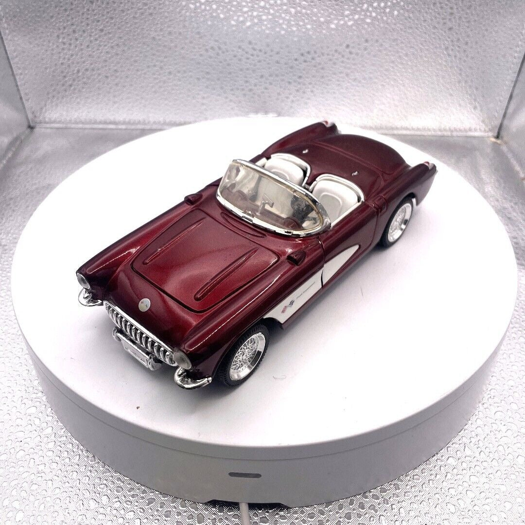 Sunnyside 1957 Corvette Red and White SS 7708 Die Cast front/driver's side view