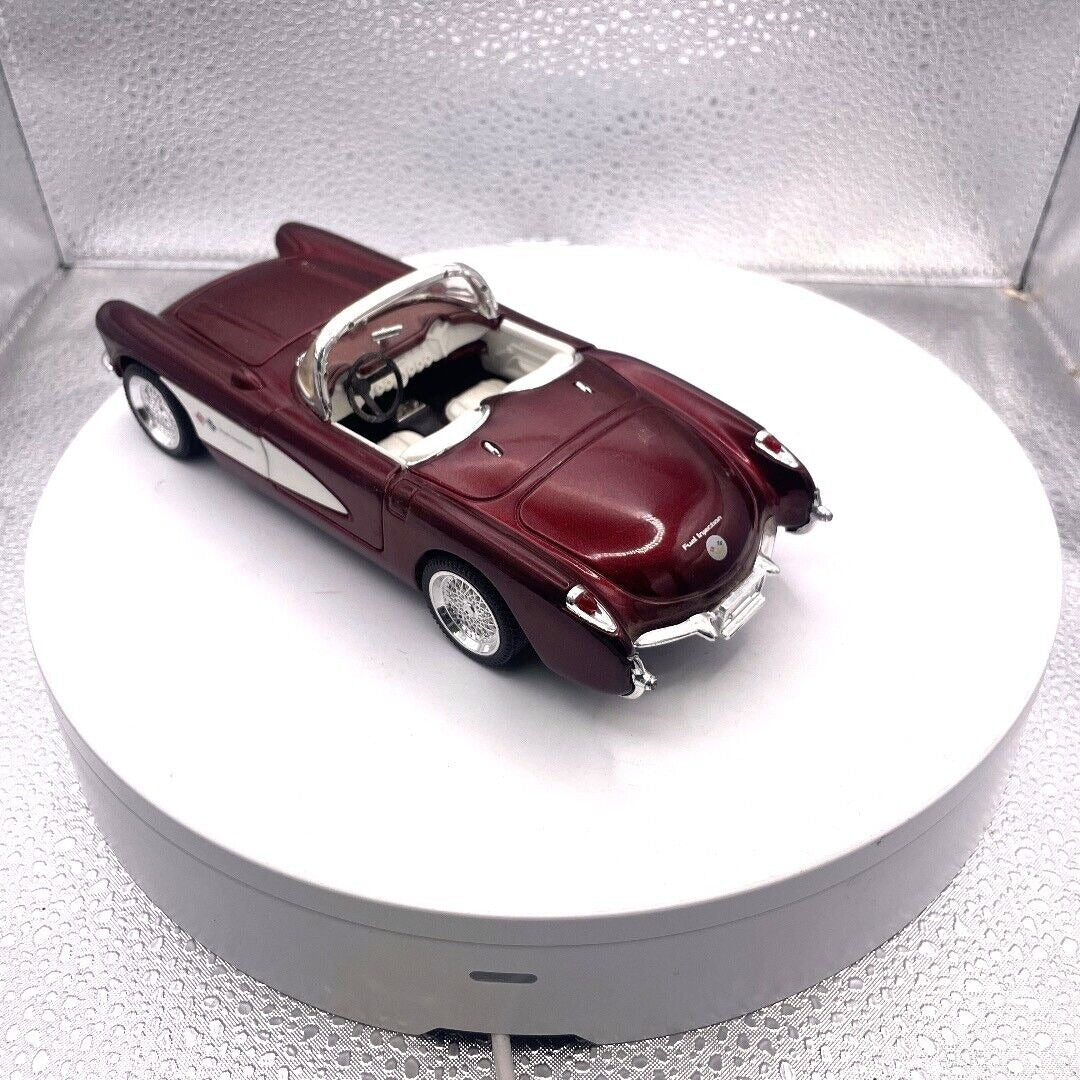 Sunnyside 1957 Corvette Red and White SS 7708 Die Cast driver's side/rear view