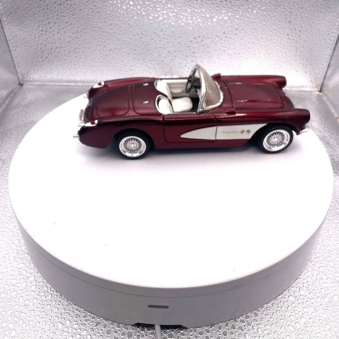 Sunnyside 1957 Corvette Red and White SS 7708 Die Cast passenger side view