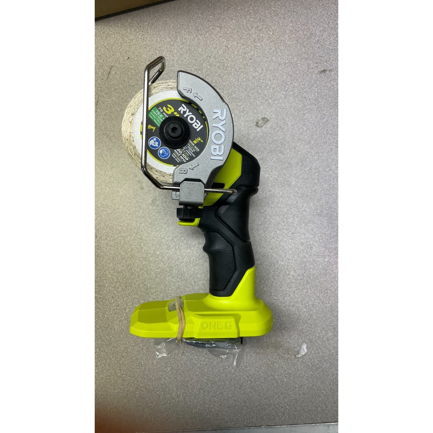 Ryobi PSBCS02 ONE+ HP Brushless Cut-Off-Saw full side view with blade in place