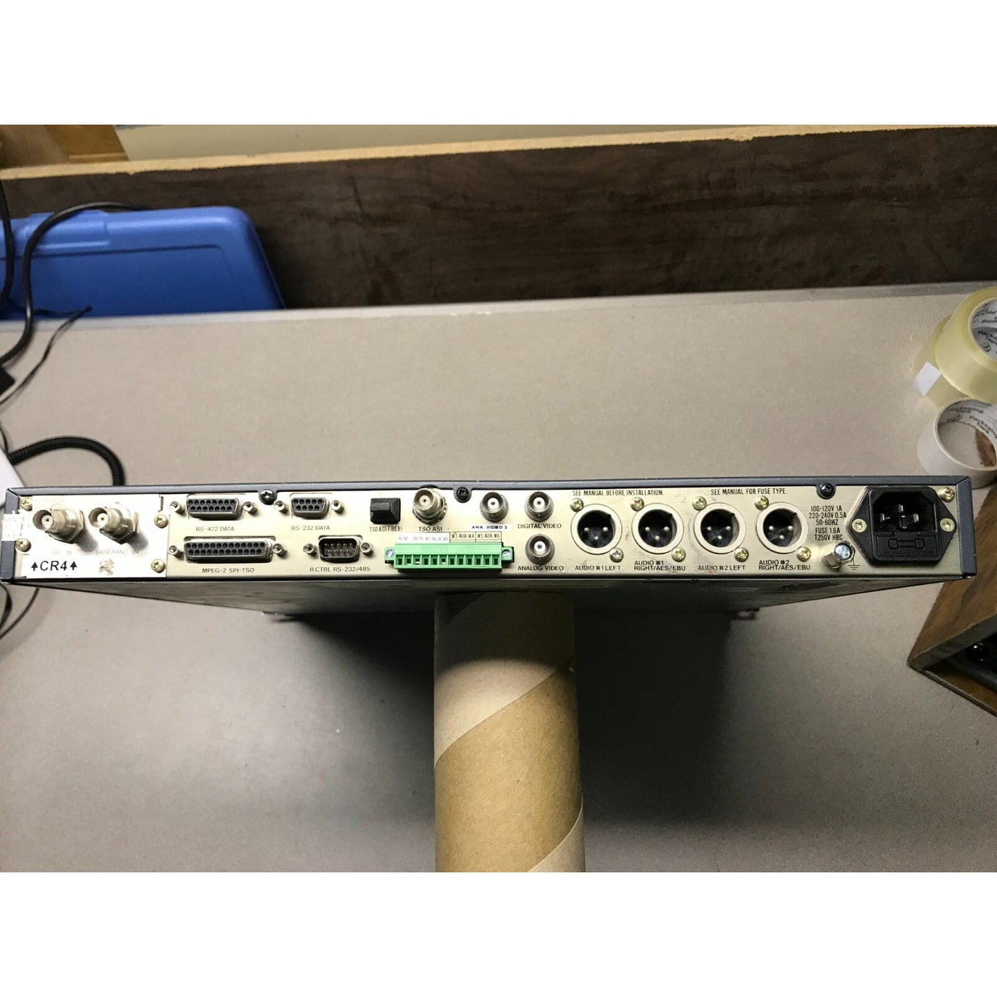 Tandberg Alteia Plus Satellite Receiver back panel connections closeup