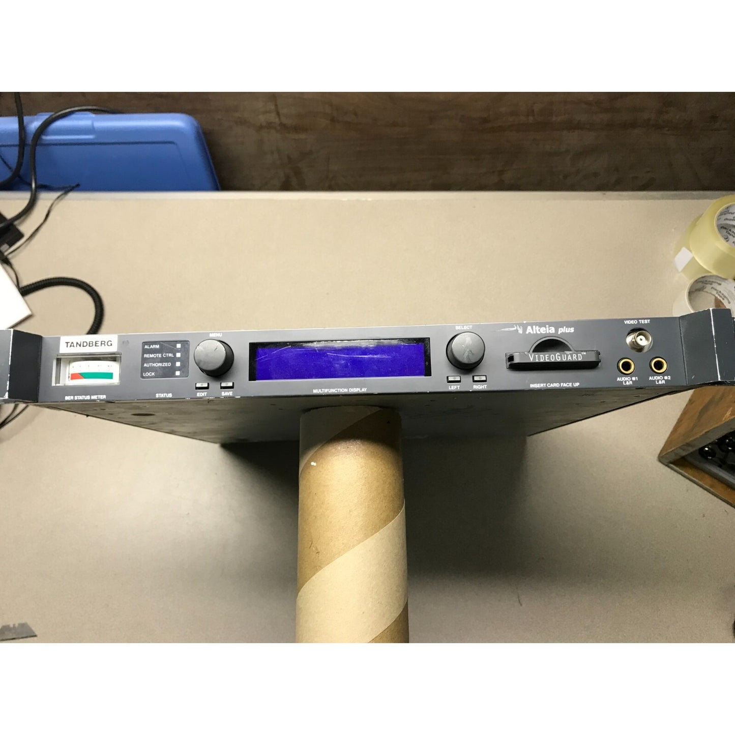 Tandberg Alteia Plus Satellite Receiver front panel closeup