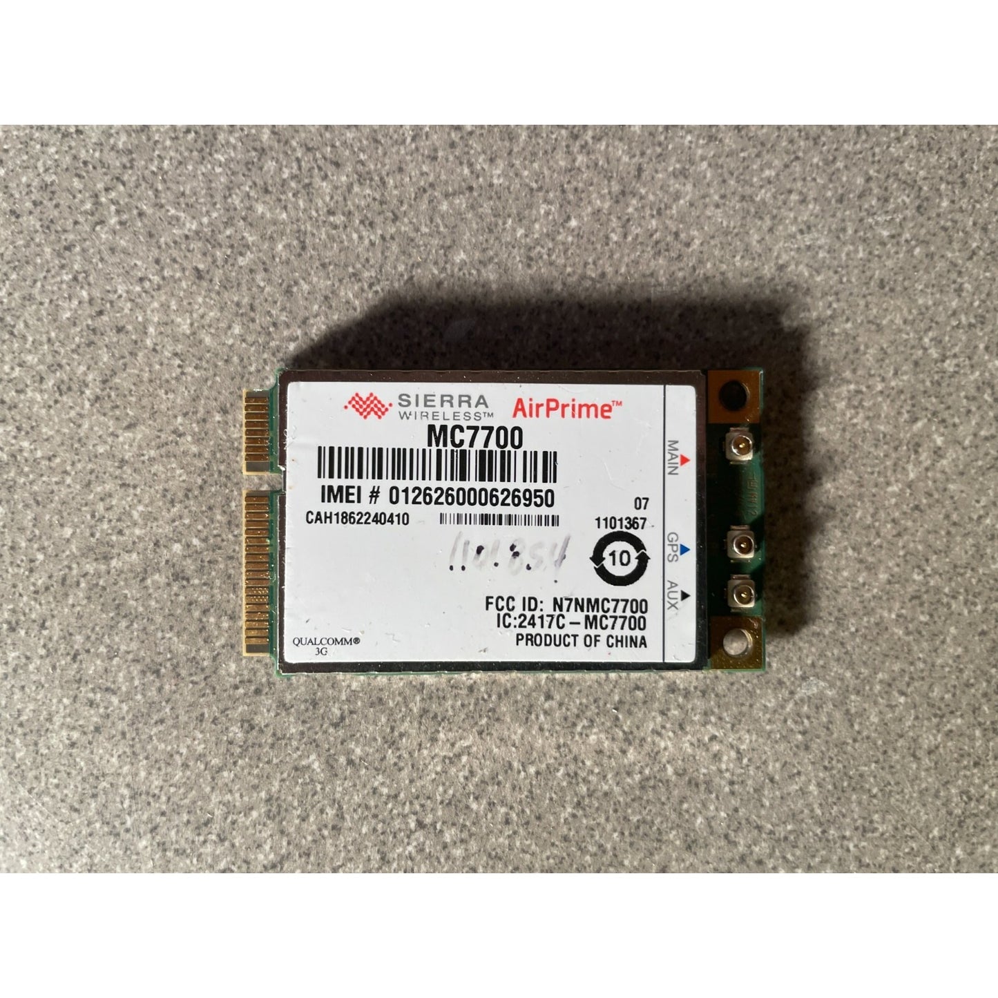 Sierra AirPrime MC7700 100Mbps 700MHz WWAN Module Card+GPS top view