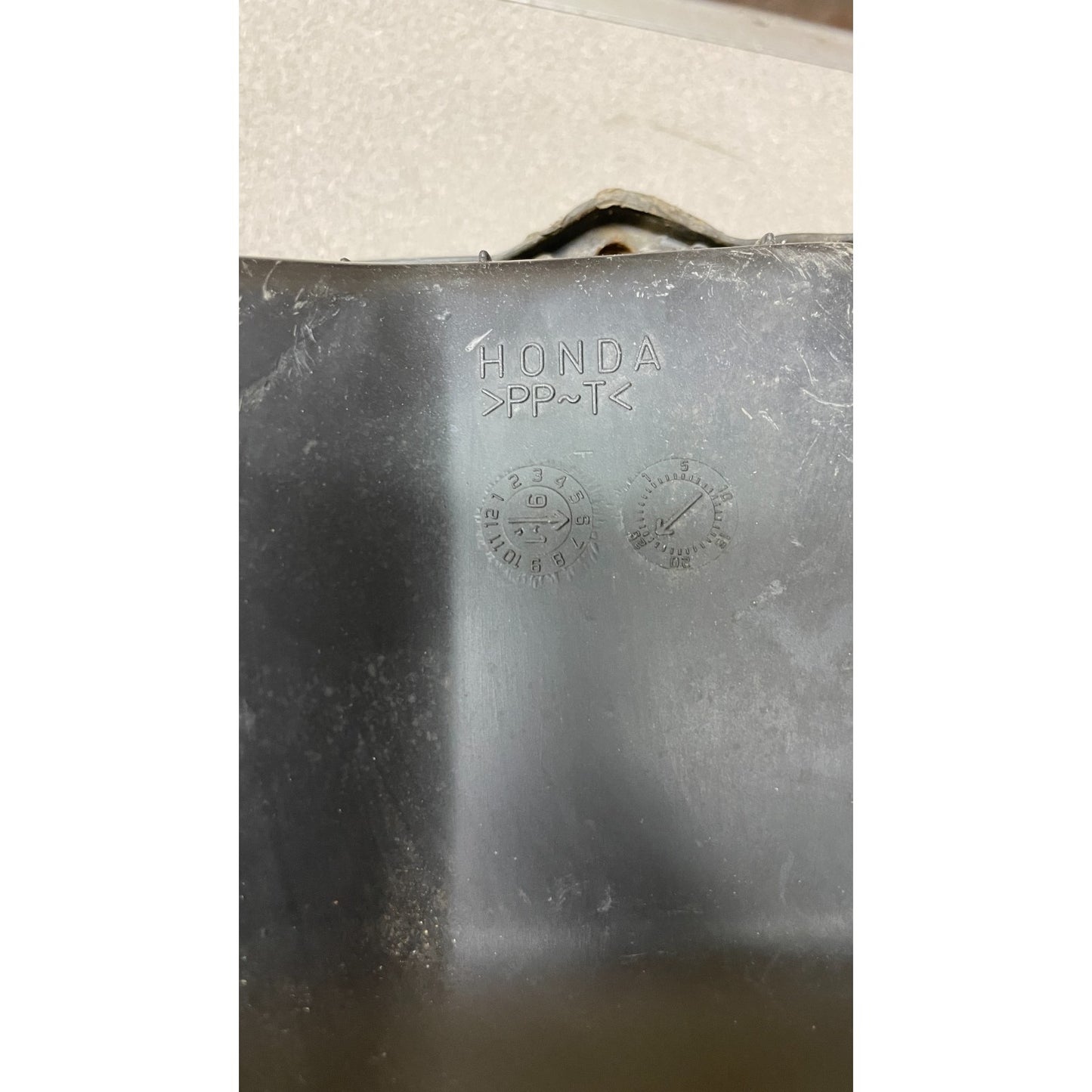 OEM Honda Civic Del Sol Air Filter Housing System closeup of product stamp