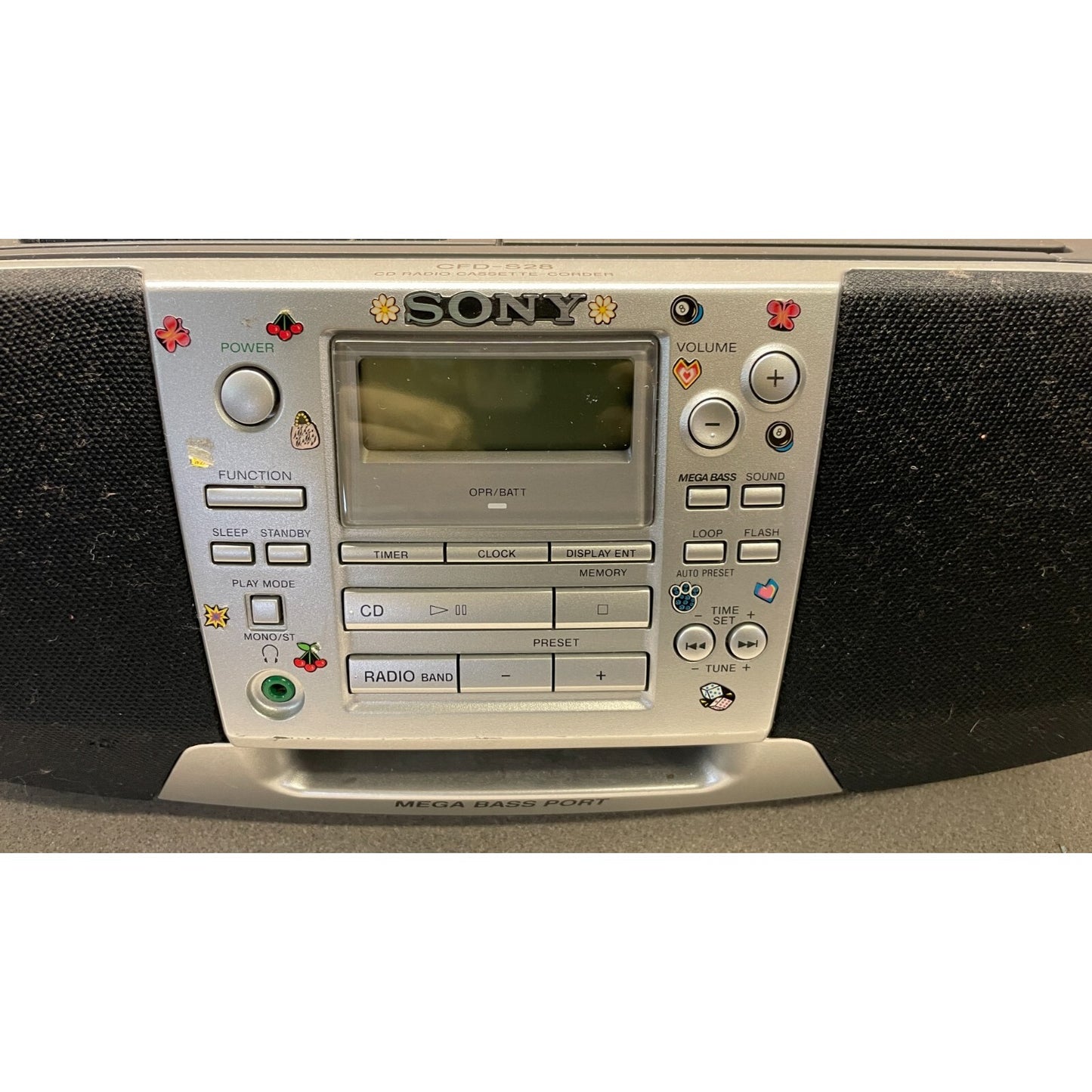 Sony CFD-S28 CD Radio Cassette-Corder front panel view