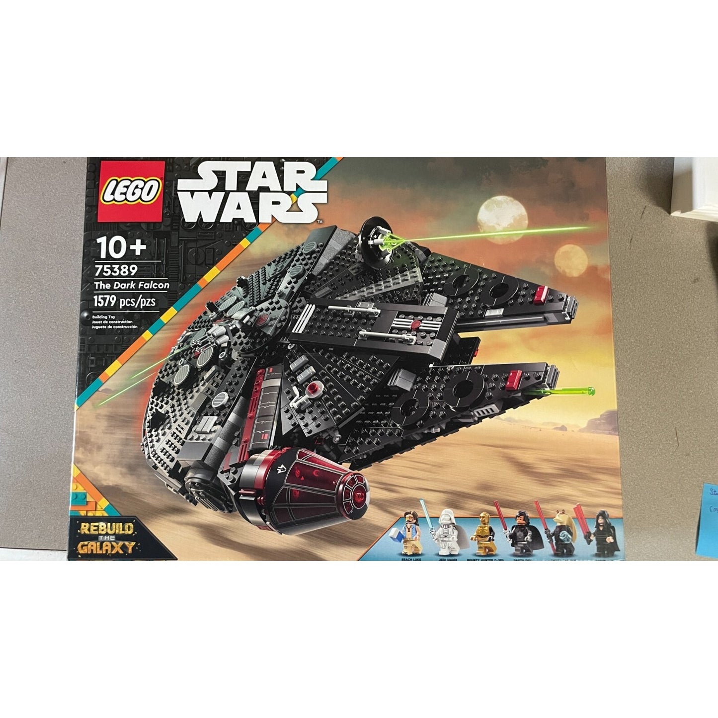 Star Wars The Dark Falcon Lego Set, Missing Mini Figures.