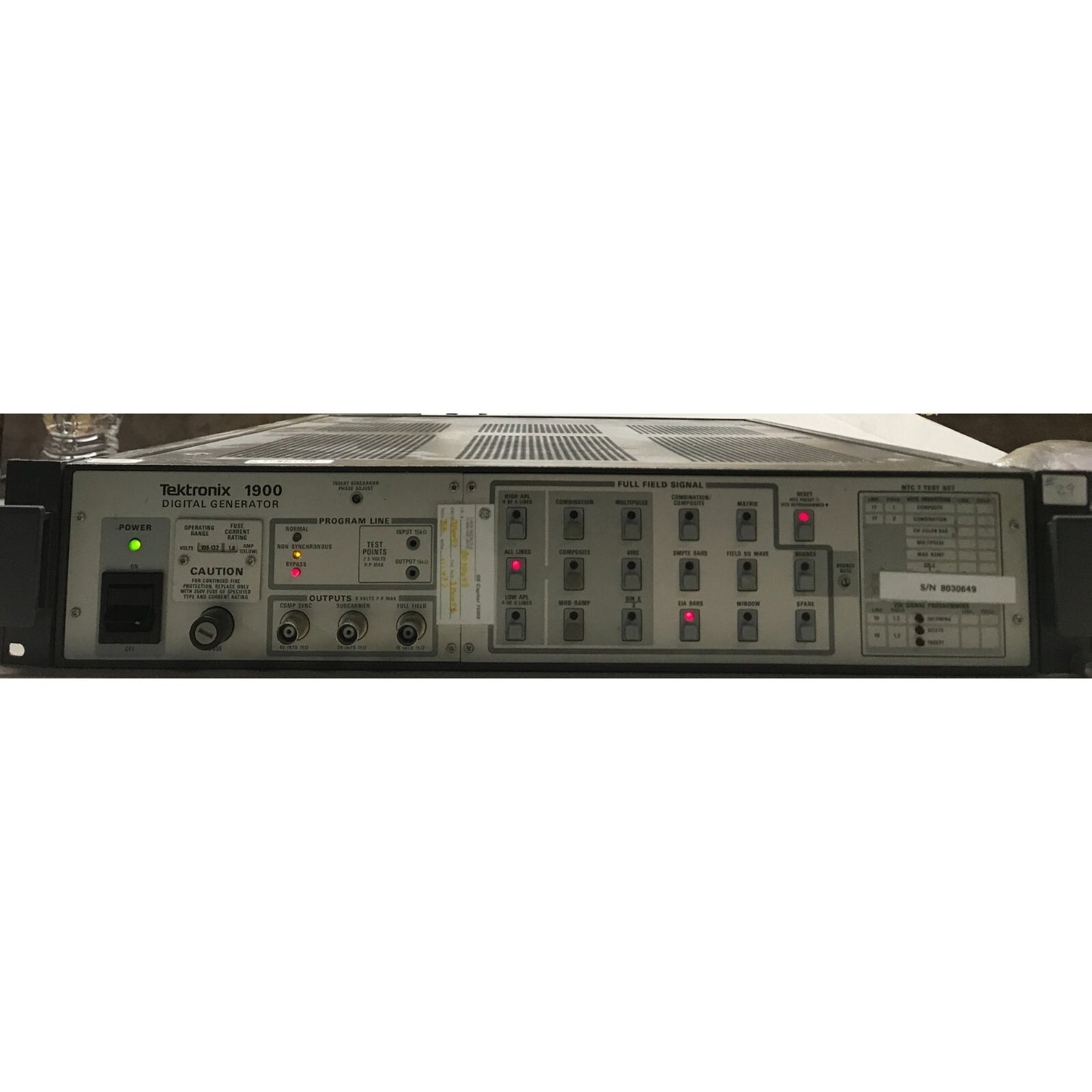 Tektronix 1900 Digital Generator front panel