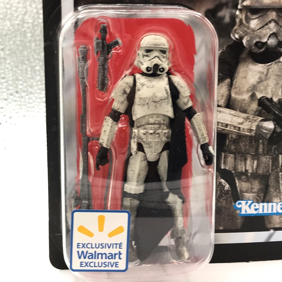 Star Wars Solo Figure Stormtrooper (Mimban) Walmart Exclusive Stormtrooper closeup in package